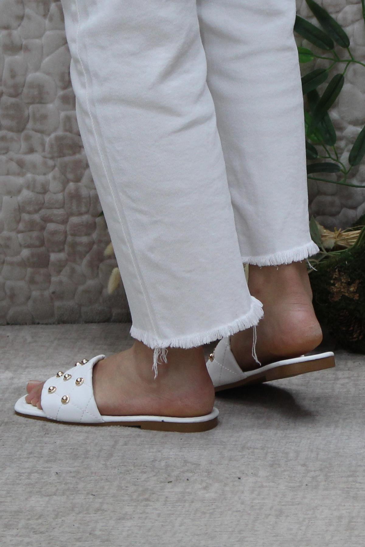 3568 Zarif Şık Günlük Terlik Ev Terliği Kadın Terlik - Görsel 5