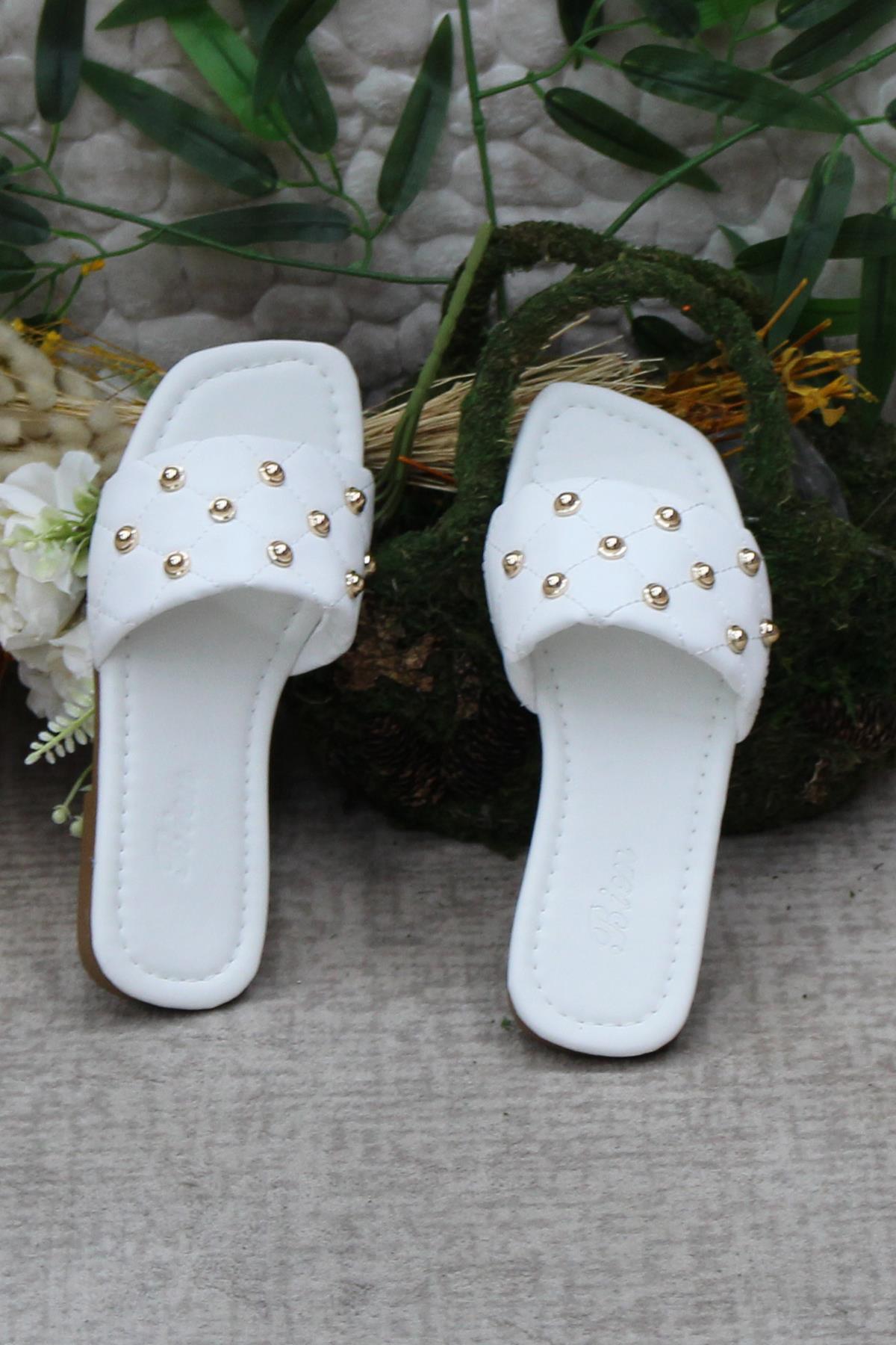 3568 Zarif Şık Günlük Terlik Ev Terliği Kadın Terlik - Görsel 6