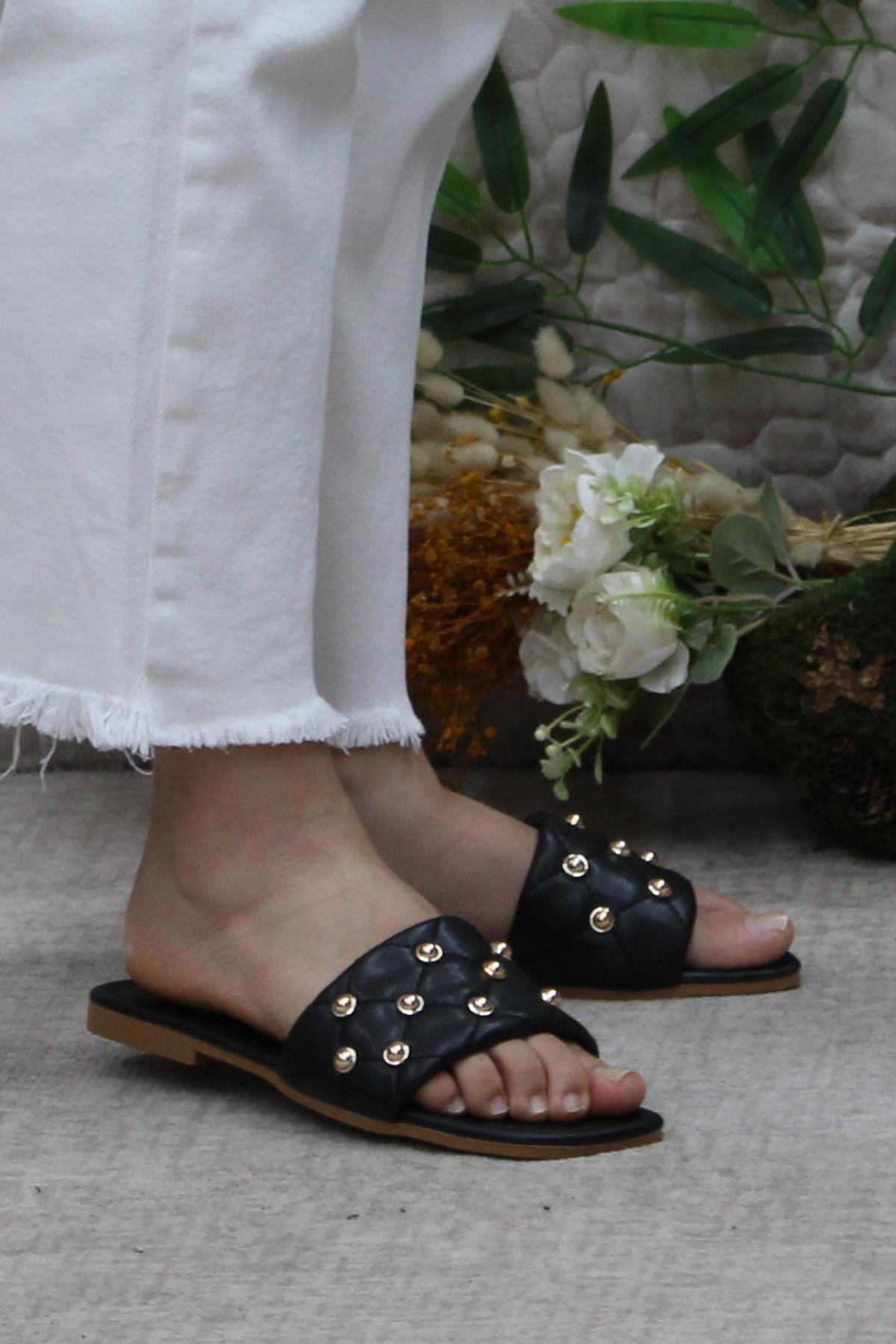 3568 Zarif Şık Günlük Terlik Ev Terliği Kadın Terlik - Görsel 2