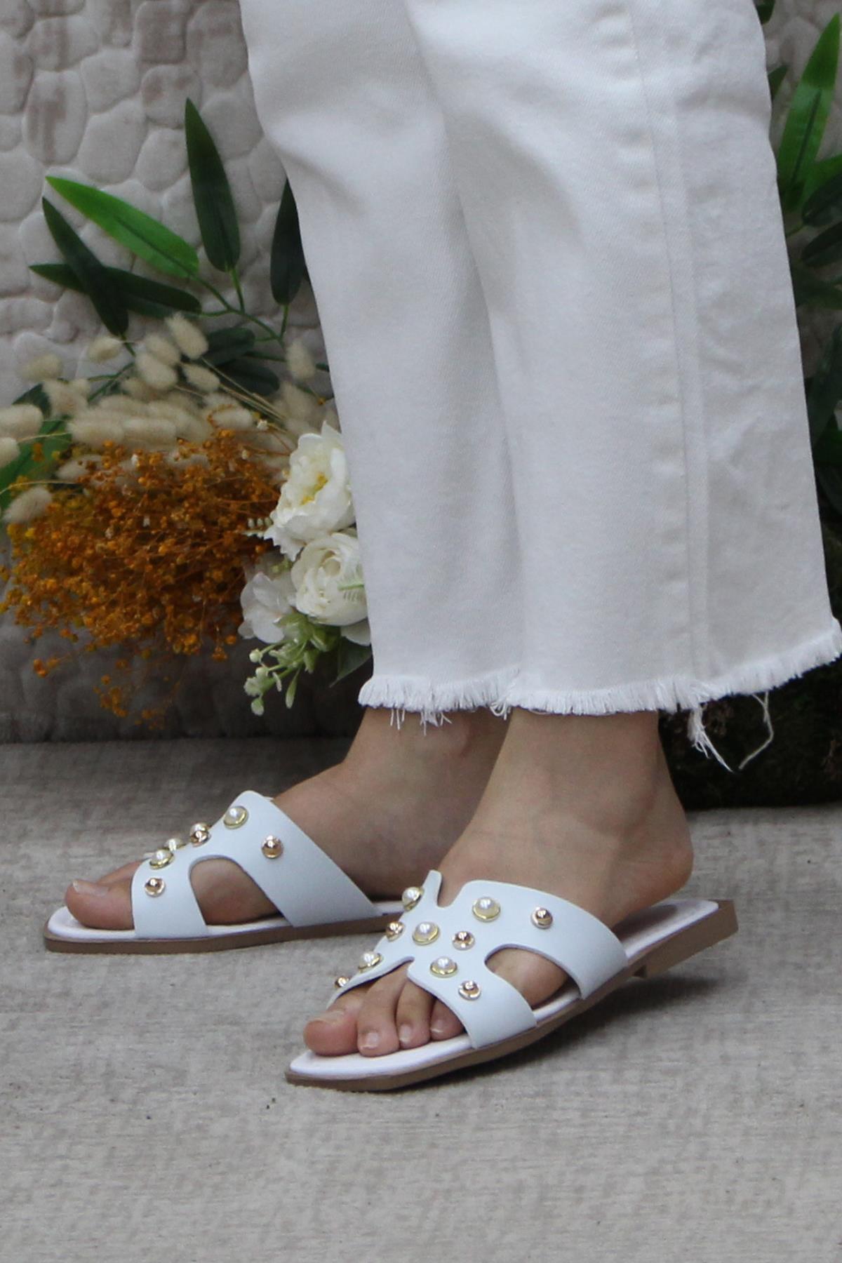 3567 Zarif Şık Günlük Terlik Ev Terliği Kadın Terlik - Görsel 4