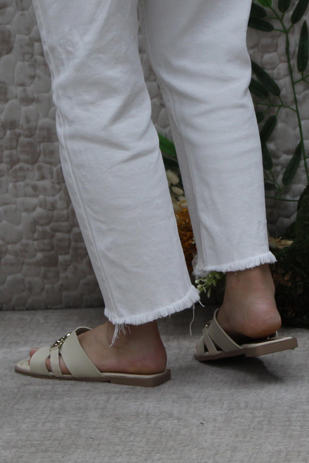 3565 Ten Zarif Şık Günlük Terlik Ev Terliği Kadın Terlik - Görsel 5