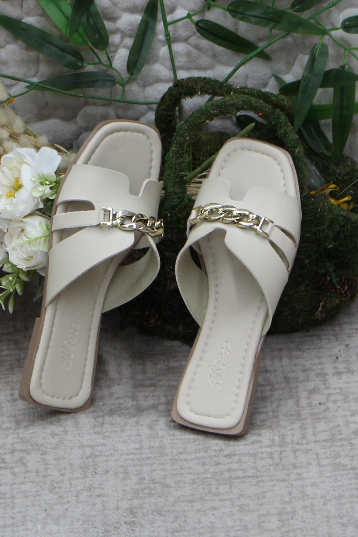 3565 Ten Zarif Şık Günlük Terlik Ev Terliği Kadın Terlik - Görsel 6