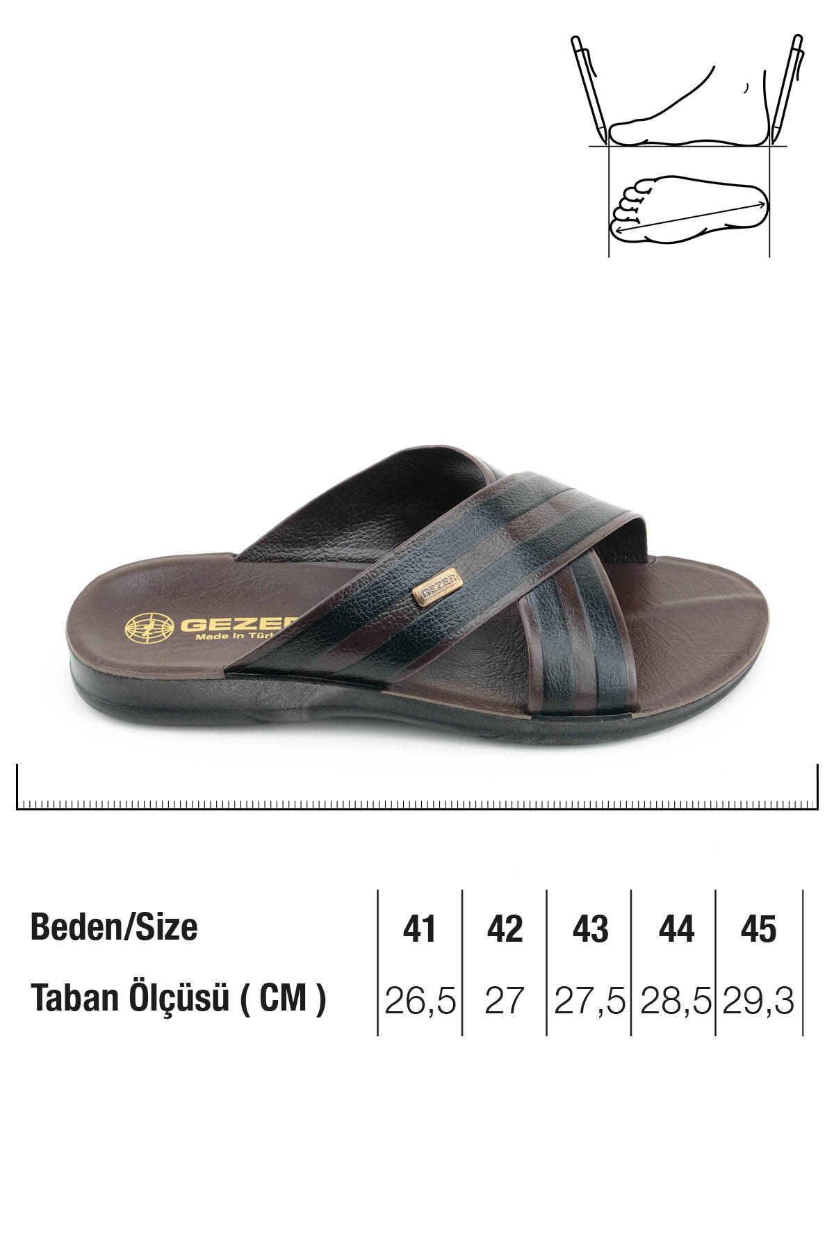 Erkek Yazlık PU Taban Suni Deri Rahat Taban Ev Bahçe Günlük Terlik - Görsel 3