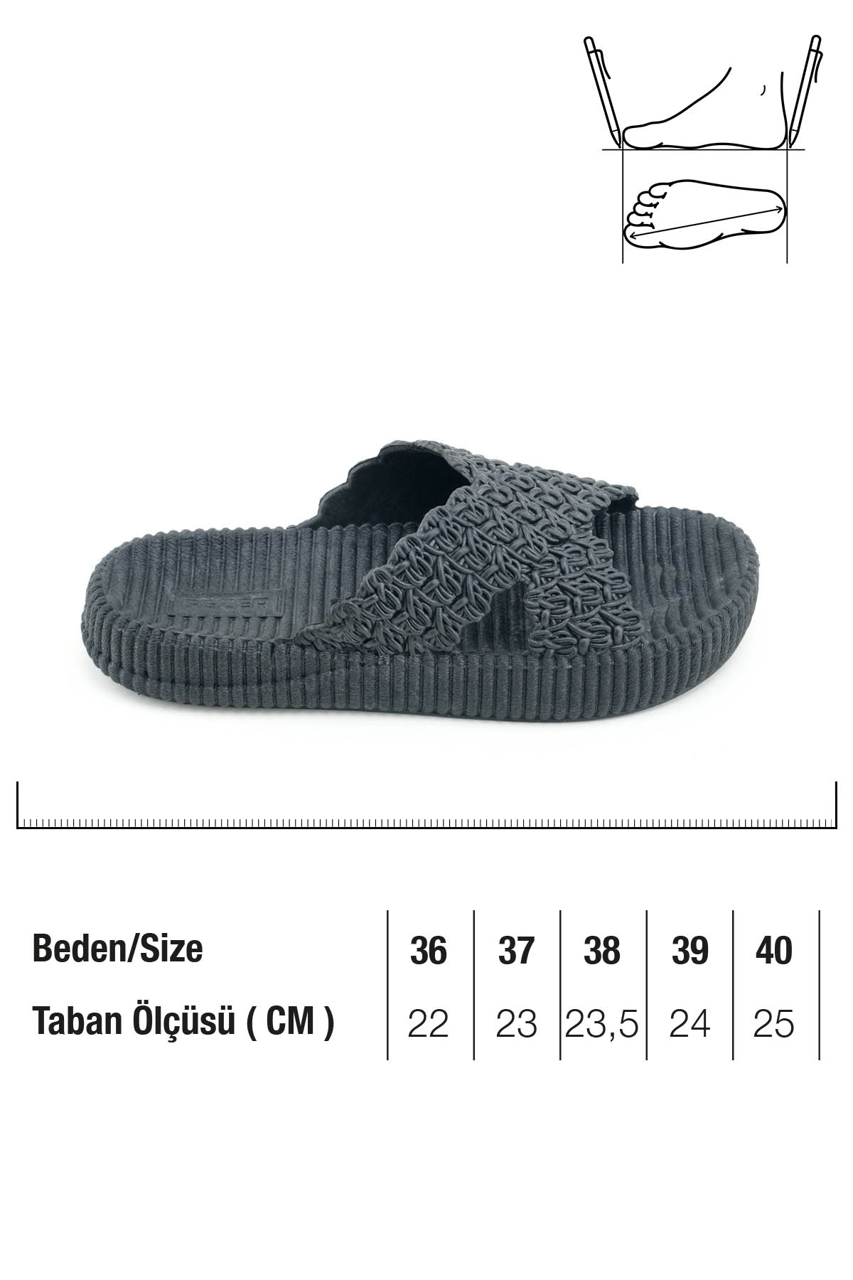 Kadın Yazlık Ev Banyo Islak Zemine Uygun Terlik - Görsel 3