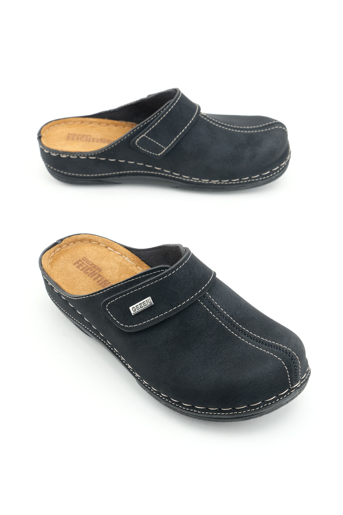 FEICHTINGEN Kadın Yazlık İç Taban Hakiki Deri Tek Cırtlı Ayarlanabilir Rahat Taban Günlük Terlik - Görsel 2