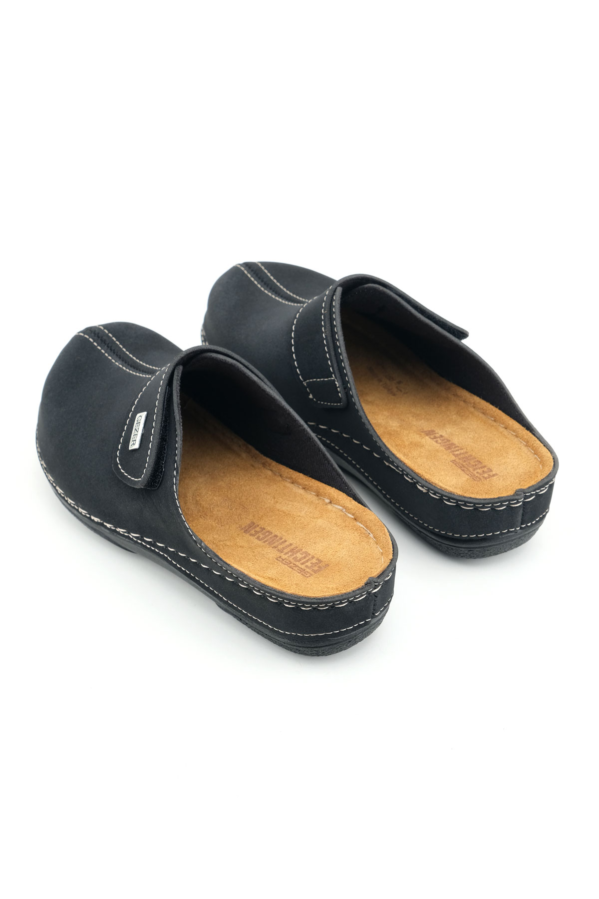 FEICHTINGEN Kadın Yazlık İç Taban Hakiki Deri Tek Cırtlı Ayarlanabilir Rahat Taban Günlük Terlik - Görsel 5