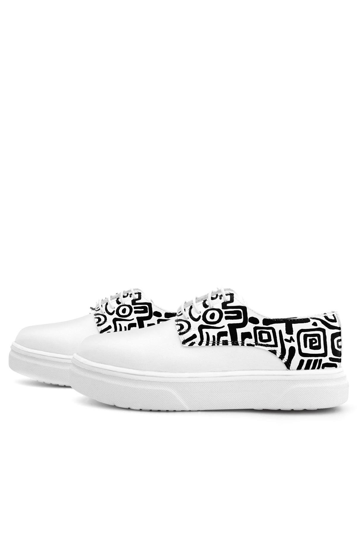 Tbons Özel Tasarım Derby Beyaz Cilt Çocuk Klasik Ayakkabı - Görsel 7