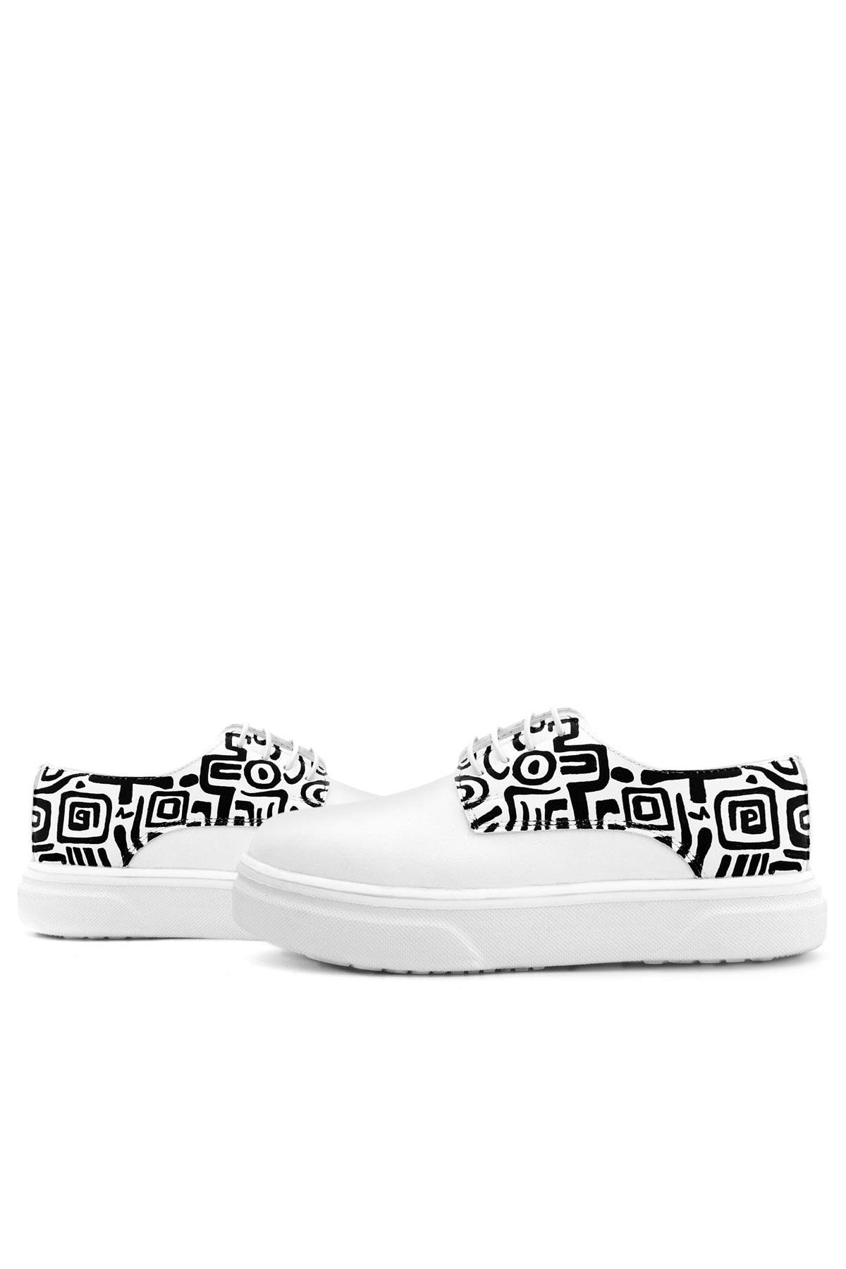 Tbons Özel Tasarım Derby Beyaz Cilt Çocuk Klasik Ayakkabı - Görsel 9