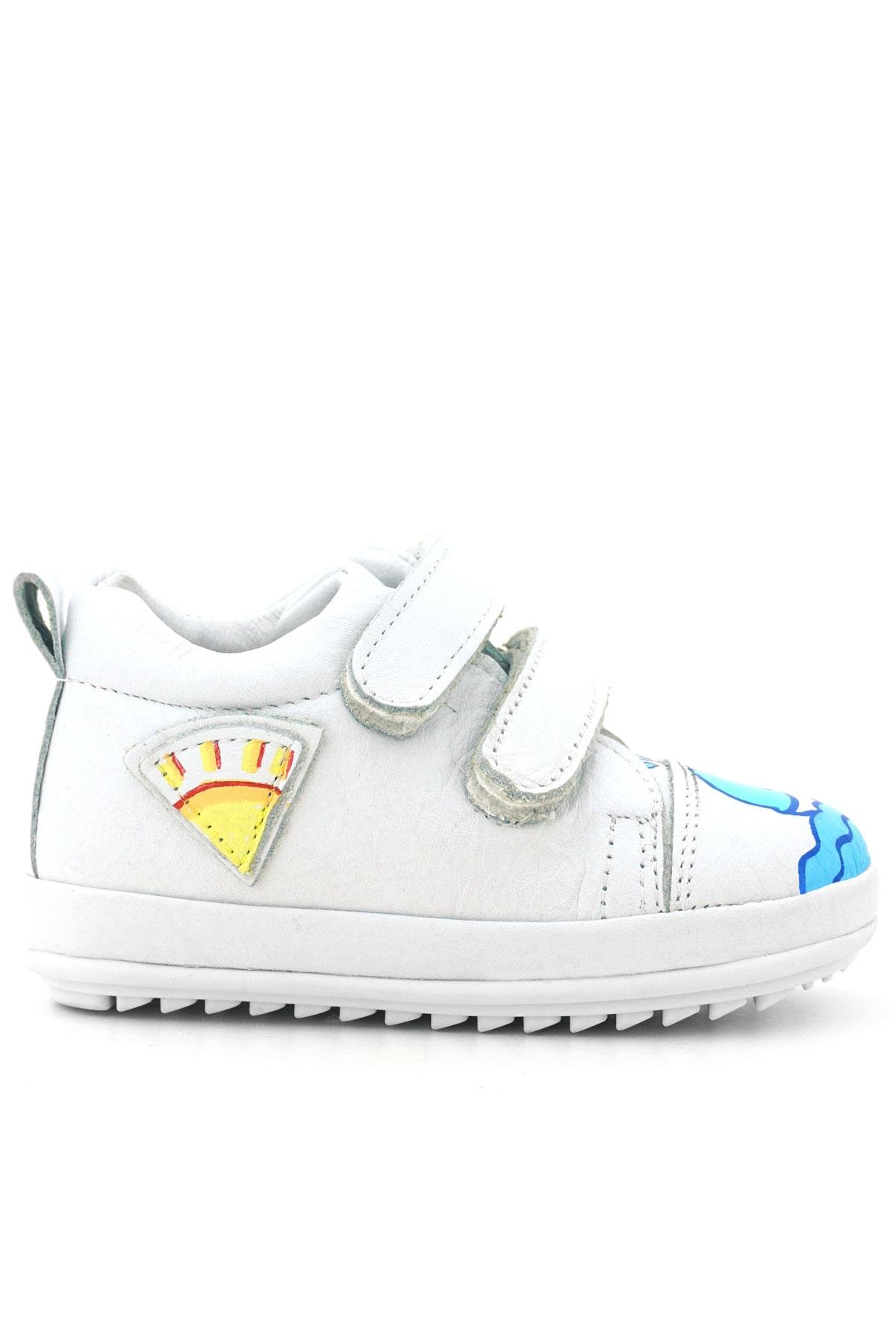 Tbons Özel Tasarım Scrat Hakiki Deri Beyaz İlk Adım Ayakkabısı - Görsel 4