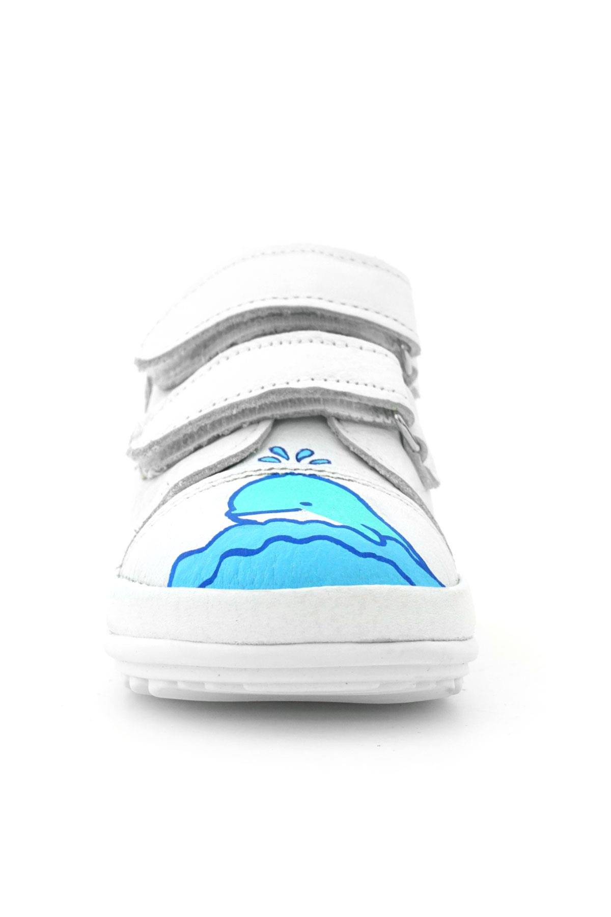 Tbons Özel Tasarım Scrat Hakiki Deri Beyaz İlk Adım Ayakkabısı - Görsel 5
