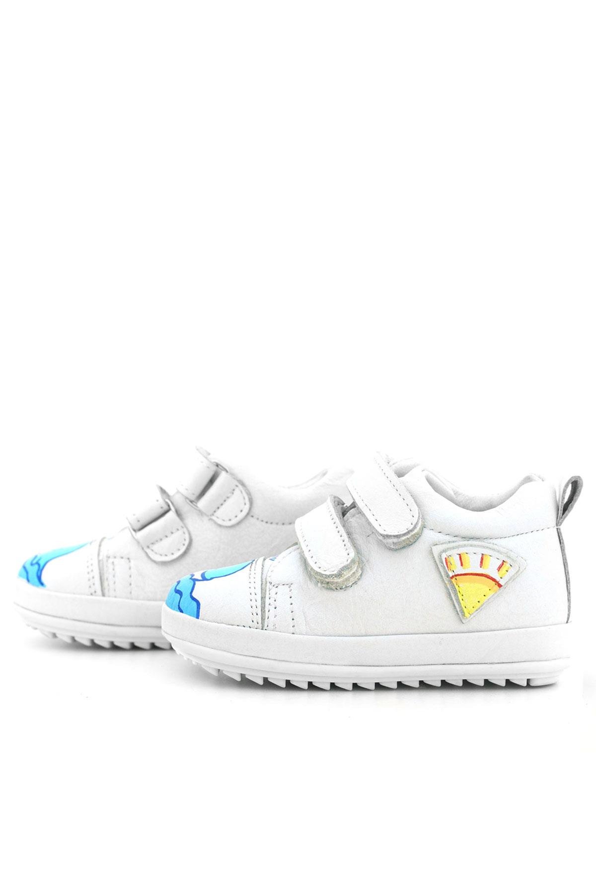 Tbons Özel Tasarım Scrat Hakiki Deri Beyaz İlk Adım Ayakkabısı - Görsel 7