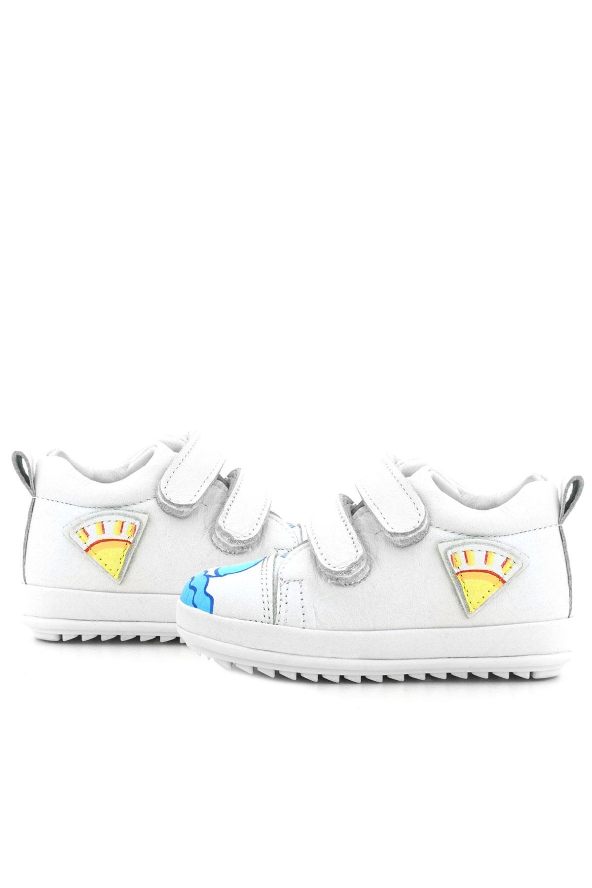 Tbons Özel Tasarım Scrat Hakiki Deri Beyaz İlk Adım Ayakkabısı - Görsel 9