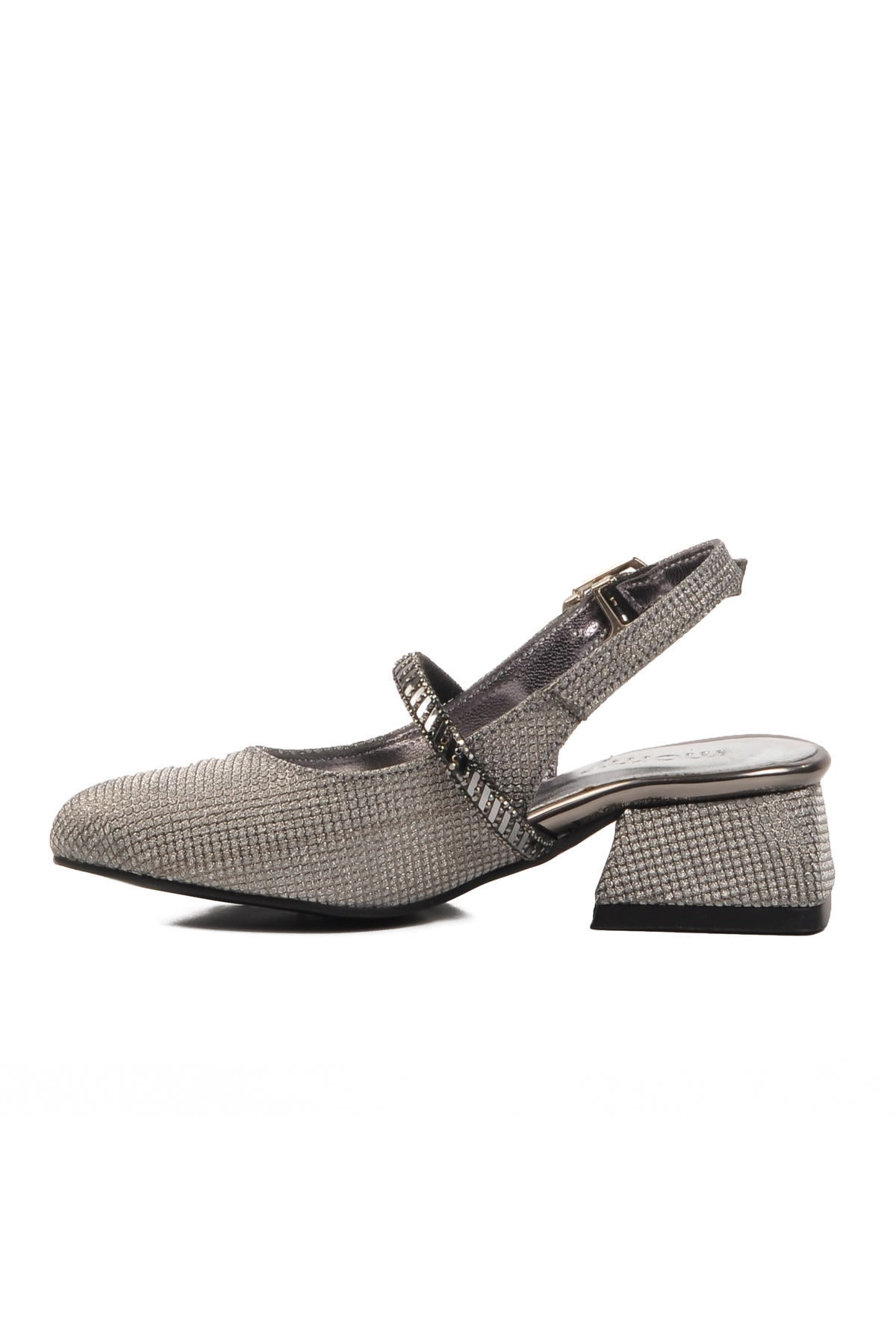 Aspor Platin Taş İşlemeli Kız Çocuk Sandalet - Görsel 3