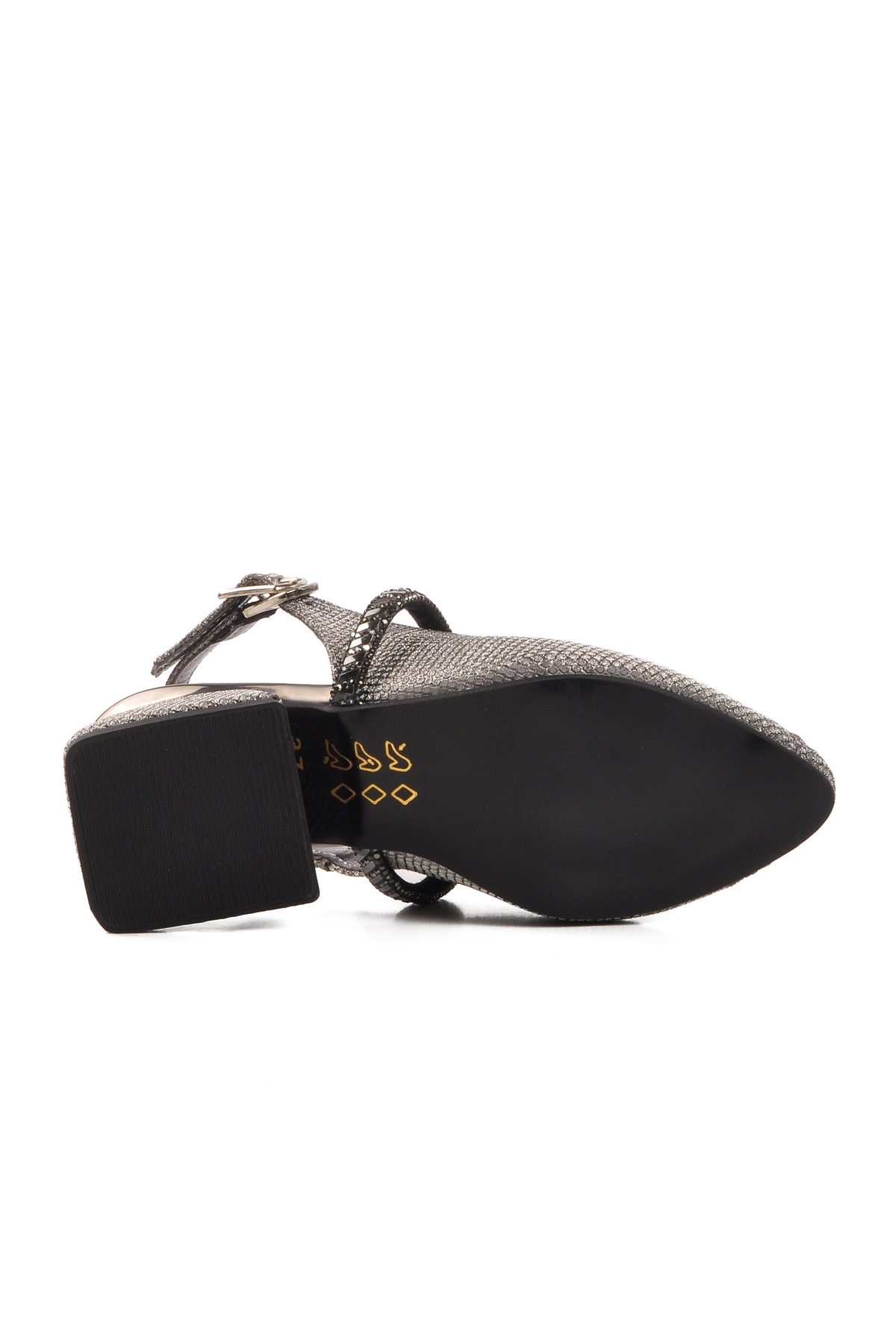 Aspor Platin Taş İşlemeli Kız Çocuk Sandalet - Görsel 6