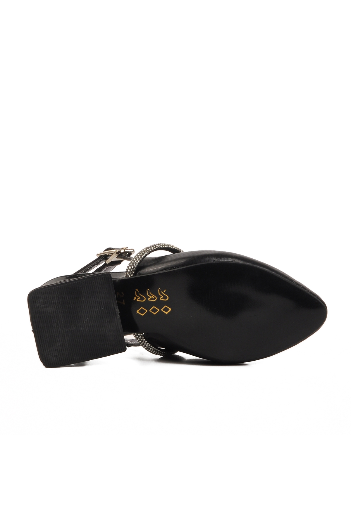 Aspor Siyah Taş İşlemeli Kız Çocuk Sandalet - Görsel 6