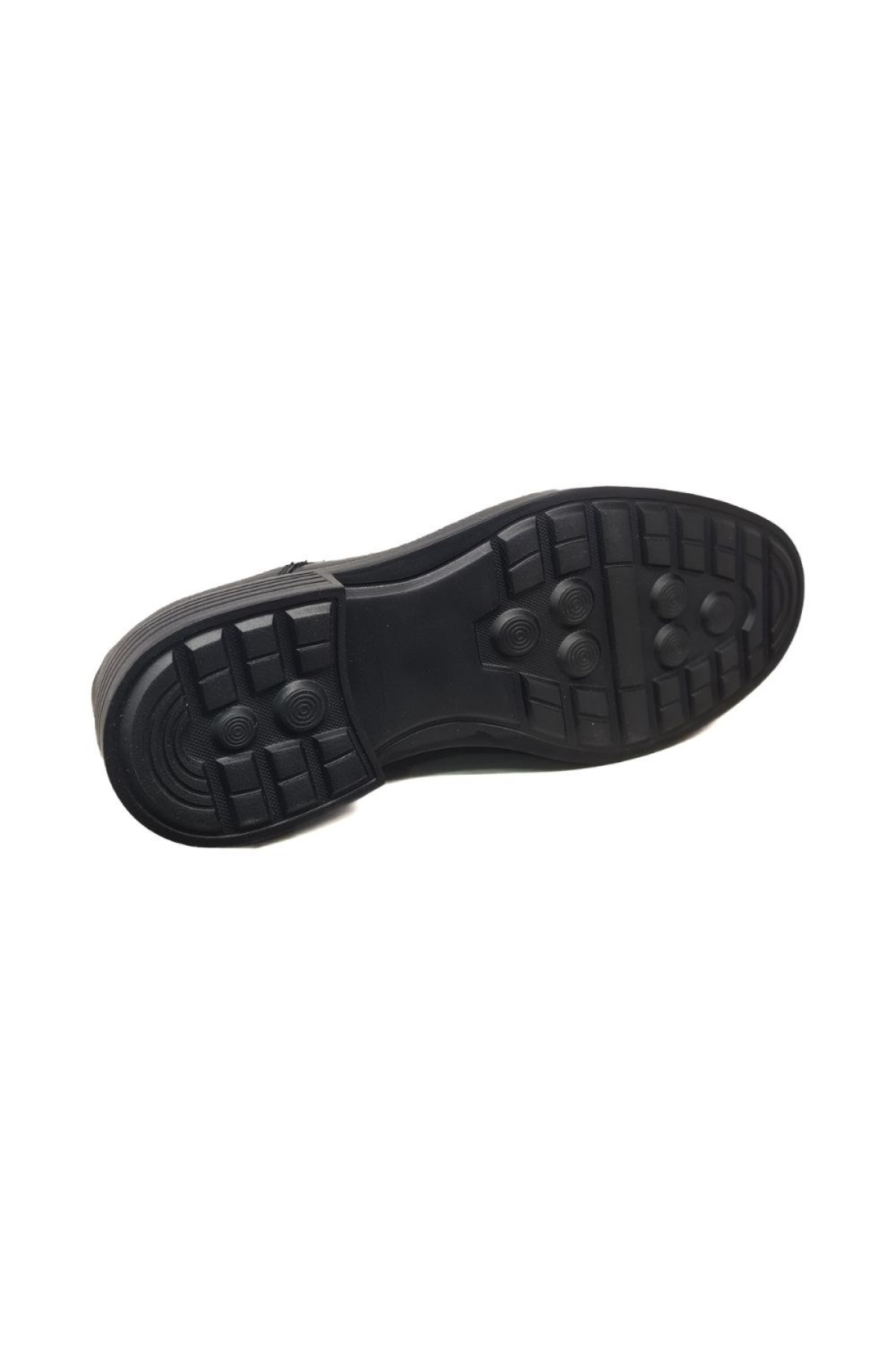 Bağcıksız Erkek Hakiki Deri Lazer Bant Baskılı Ökçeli EVA Taban Kundura BC-022-OEVA - Görsel 5