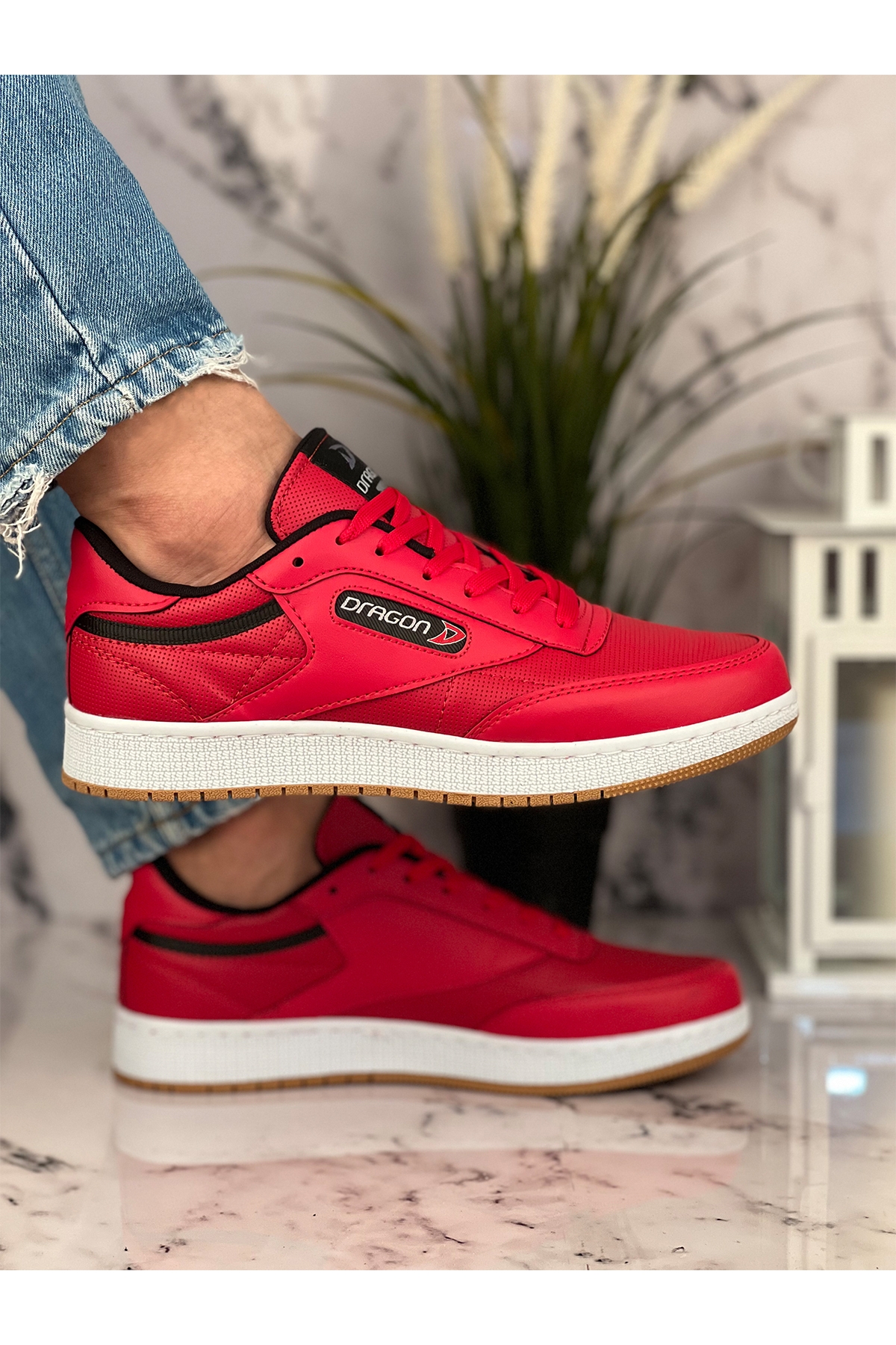 Dragon Erkek Mevsimlik Sneaker Ayakkabı Kırmızı - Görsel 2