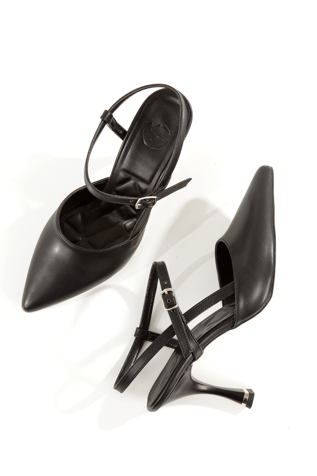 Nobby Siyah Mat Bantlı Stiletto Abiye Topuklu Ayakkabı - Görsel 3