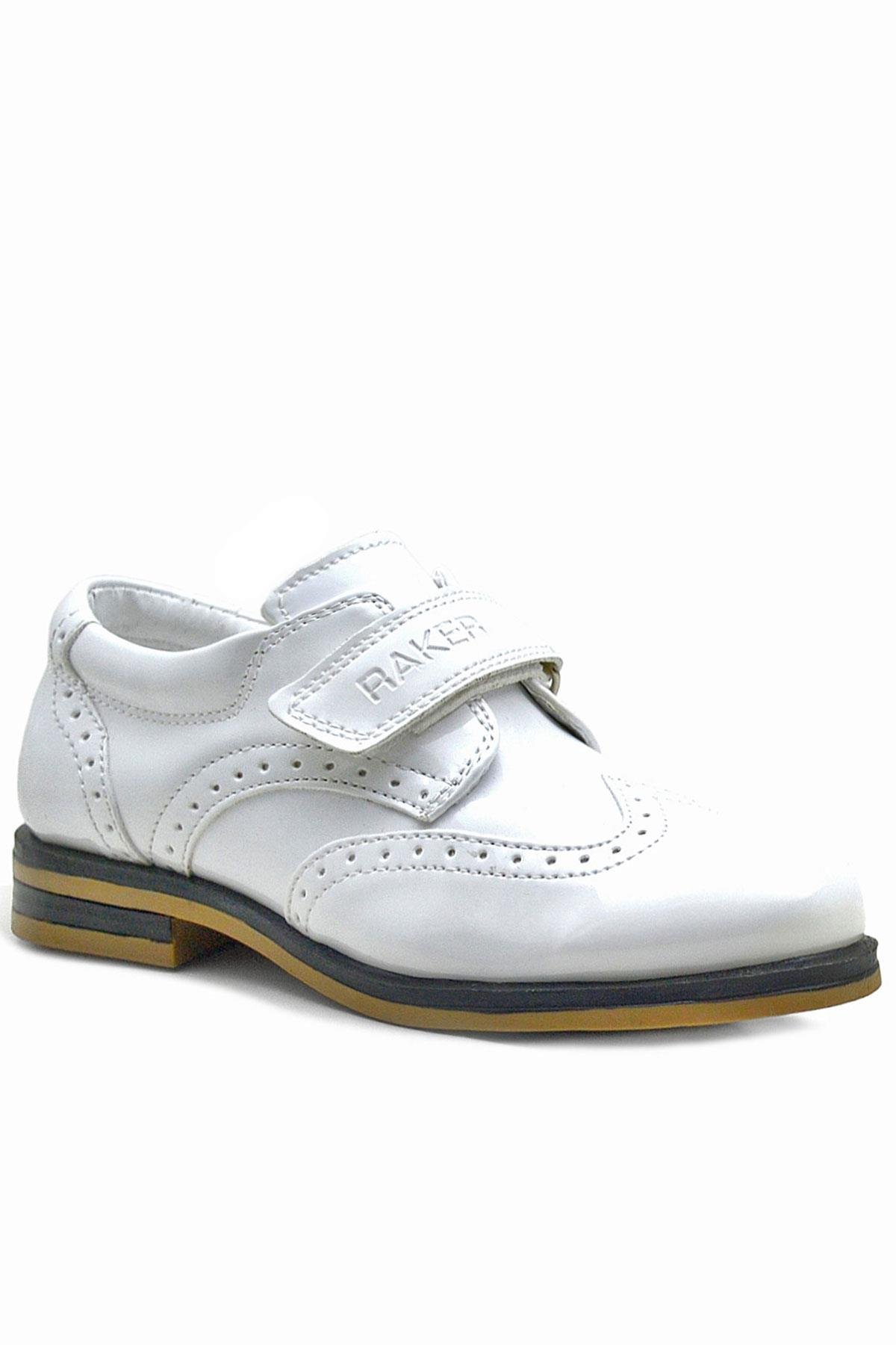 Beyaz Rugan Cırtlı Klasik Erkek Çocuk Ayakkabı - Görsel 2
