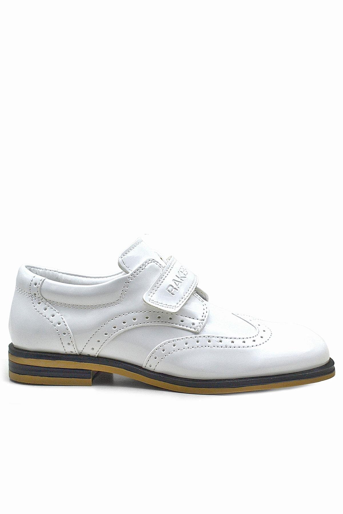 Beyaz Rugan Cırtlı Klasik Erkek Çocuk Ayakkabı - Görsel 4