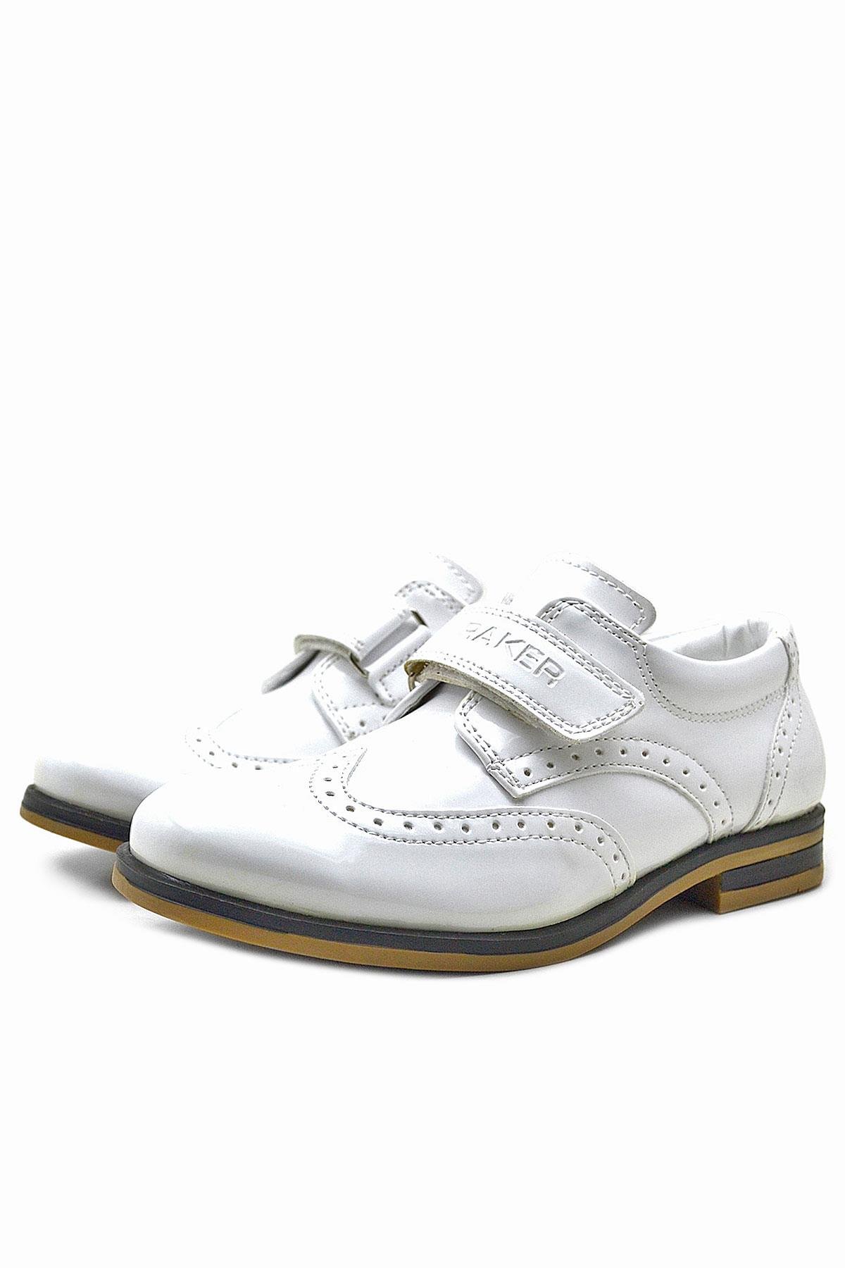 Beyaz Rugan Cırtlı Klasik Erkek Çocuk Ayakkabı - Görsel 5