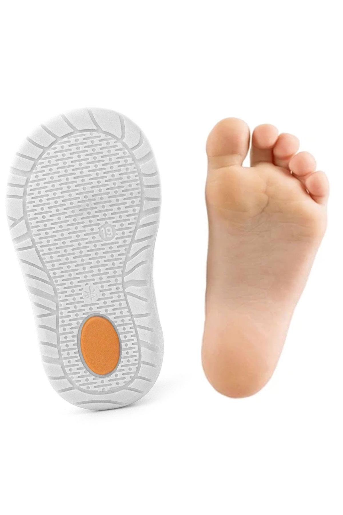 Schaggy Hakiki Deri Açık Bej Bordo Bebek Spor Ayakkabı - Görsel 8