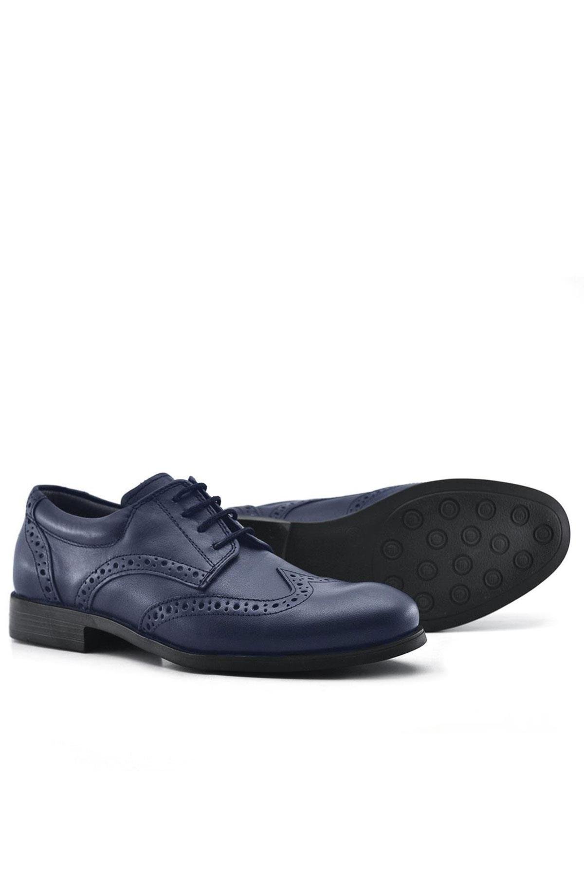 Titan Lacivert Mat Bağcıklı Erkek Genç Okul Ayakkabı - Görsel 5