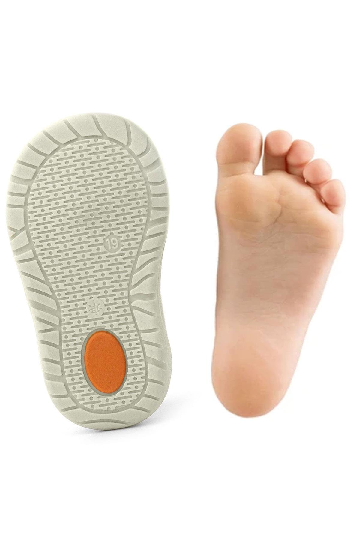 Tbons Özel Tasarım Schaggy Hakiki Deri Beyaz Bebek Spor Ayakkabı - Görsel 3