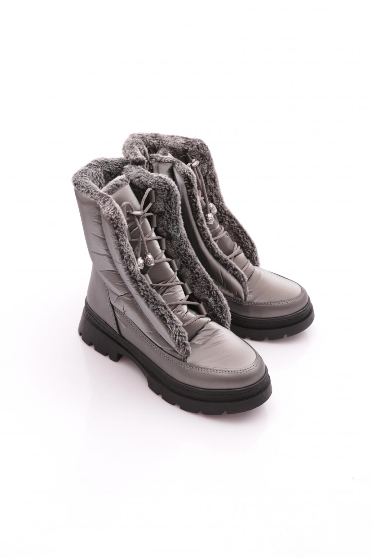 008-22K Kadin Ön Tüylü Bağcikli Yan Femuarli Paraşüt Bot - Görsel 3