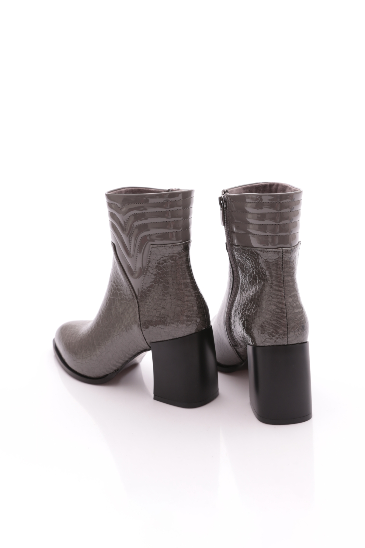 Dgn Dgn Gri 954 Kadin Topuklu Bot | Flo Gri - 4. görsel