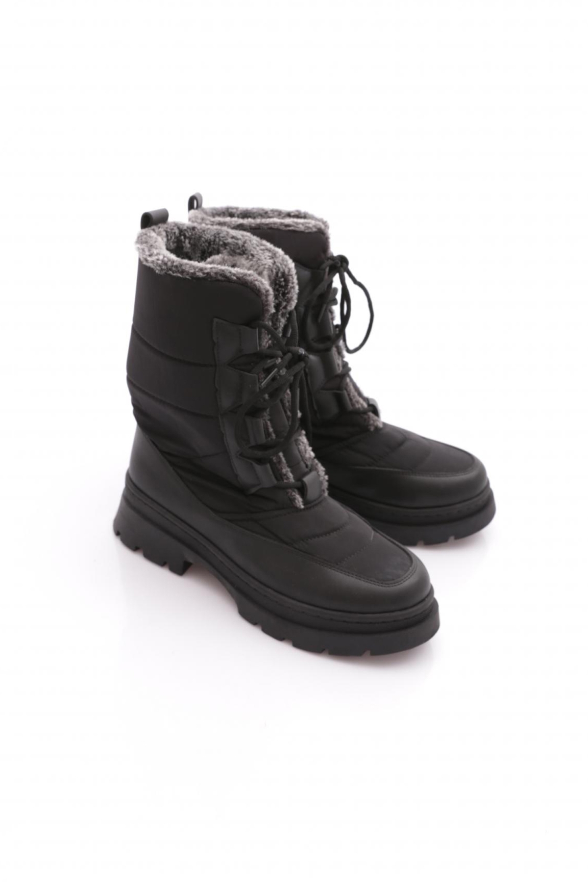 009-22K Kadin Kürklü Bağcikli Yan Paraşüt Bot - Görsel 3