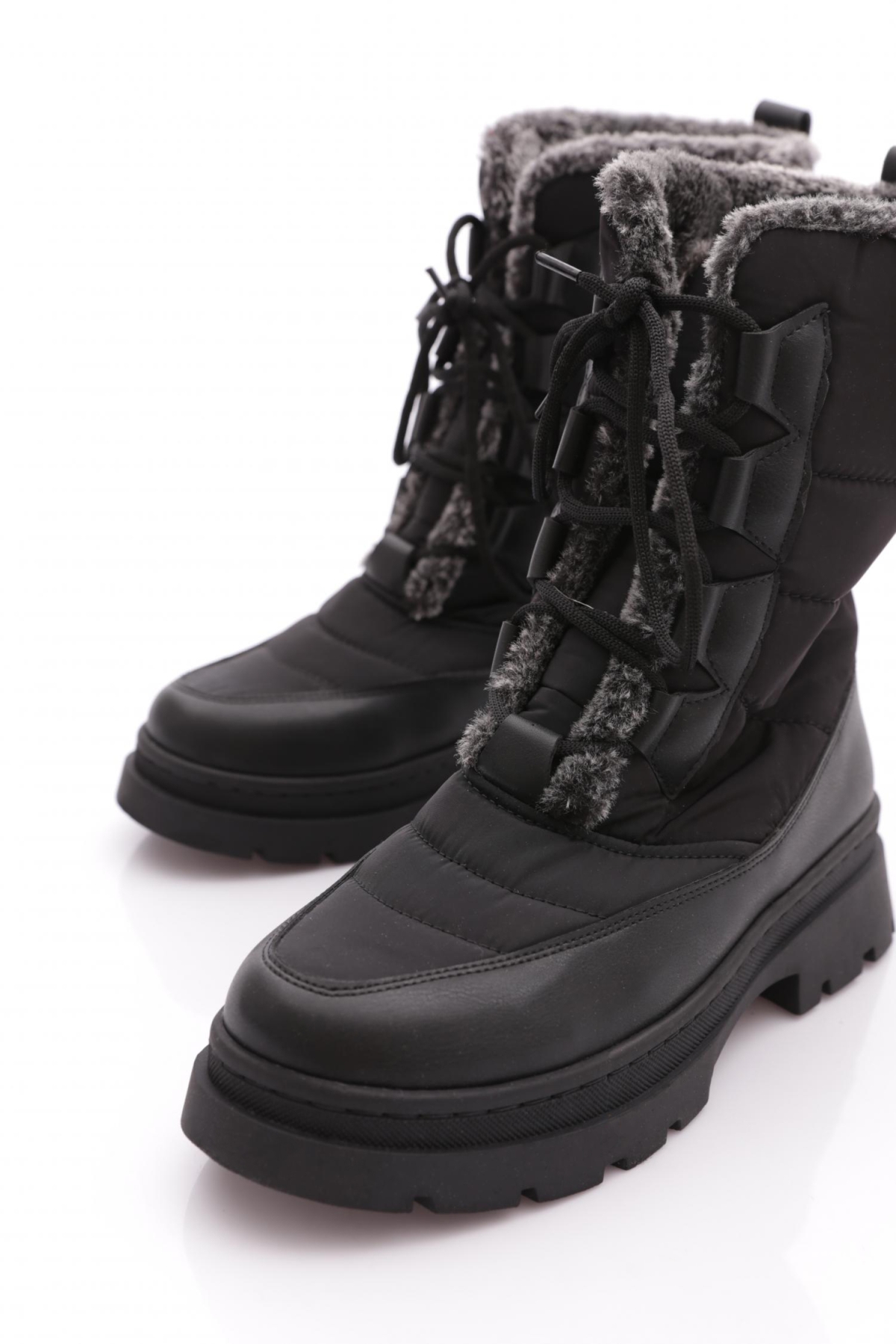 009-22K Kadin Kürklü Bağcikli Yan Paraşüt Bot - Görsel 5