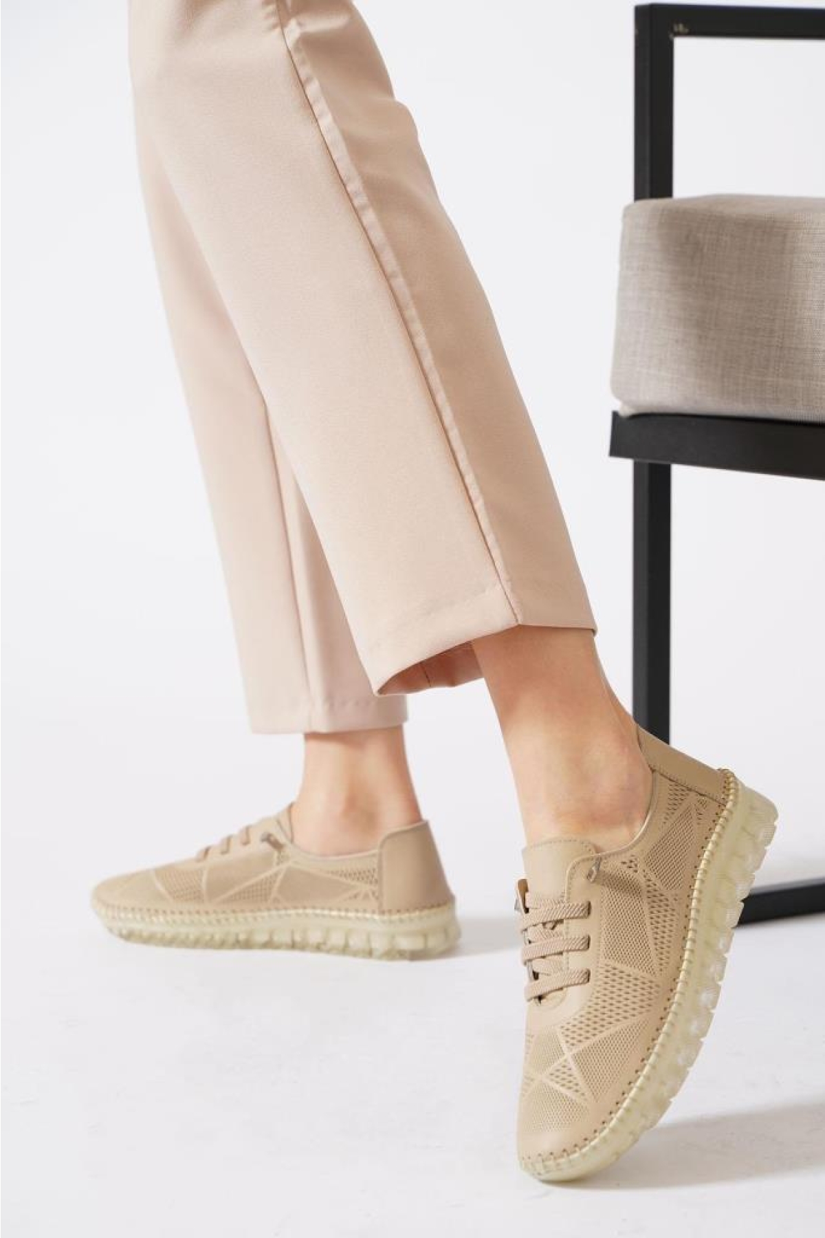 03194 Ortopedik Kadın Günlük Deri Ayakkabı - Görsel 2