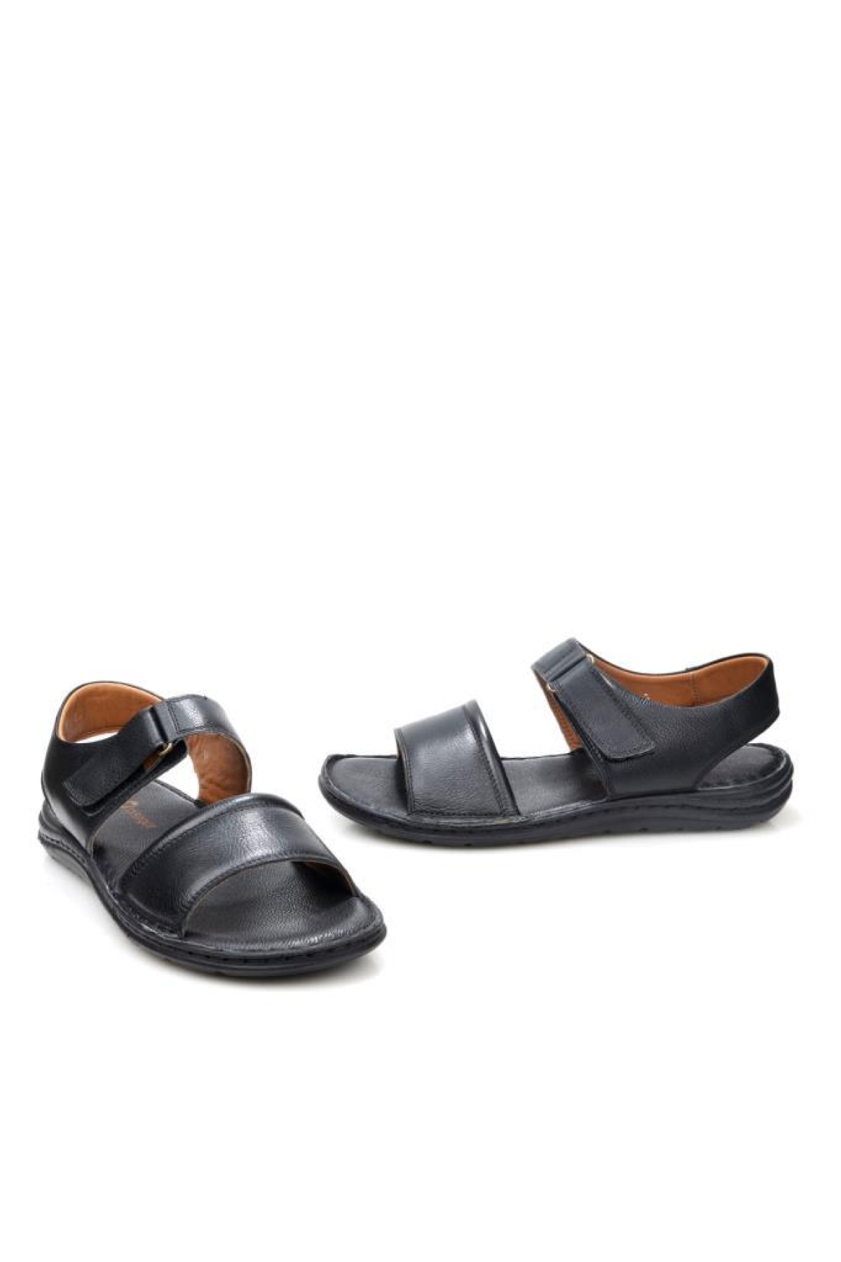 Pisagor PS-33550 Ortopedik Erkek Masaj Tabanlı Hakiki Deri Sandalet Terlik - Görsel 4