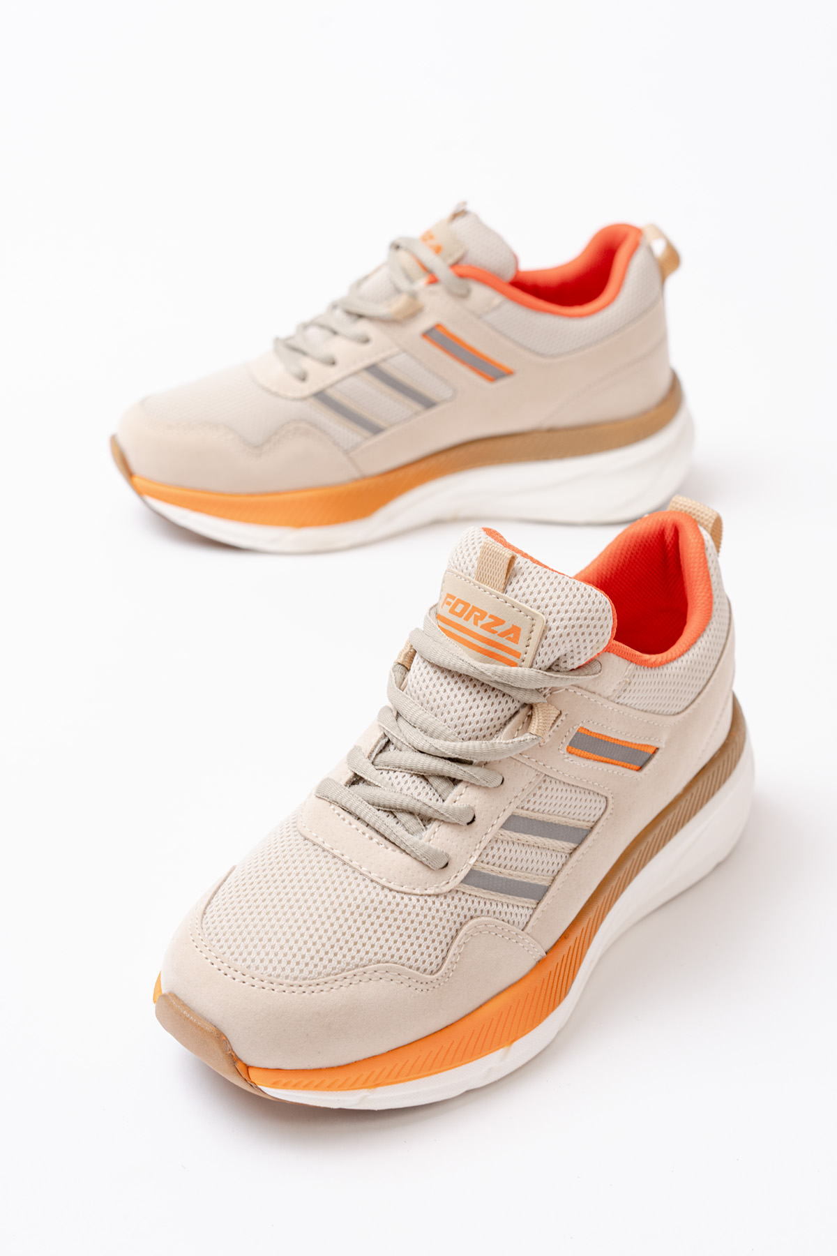 Kadın Sneaker Spor Ayakkabı 2466 Bej - Görsel 3