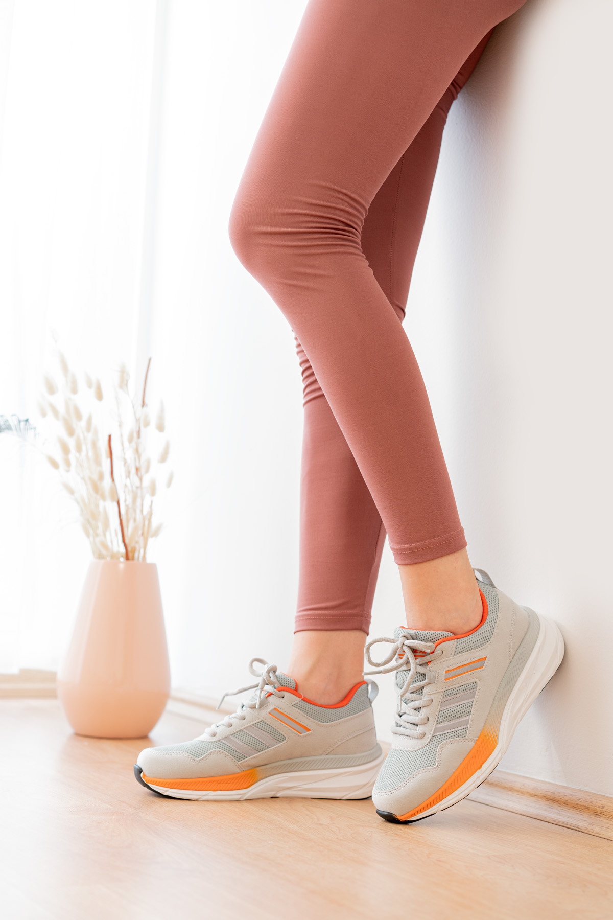 Kadın Sneaker Spor Ayakkabı 2466 Bej - Görsel 7