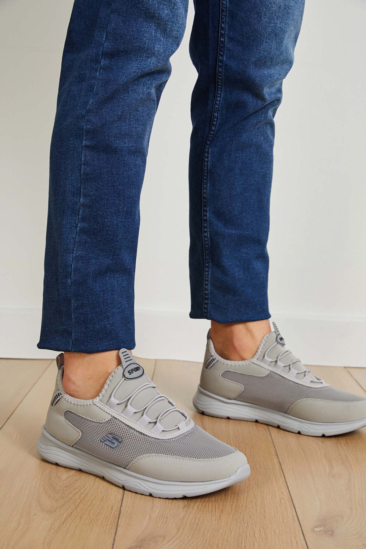 Unisex Konforlu Yürüyüş Spor Sneaker Ayakkabı Buz Buz - Görsel 3