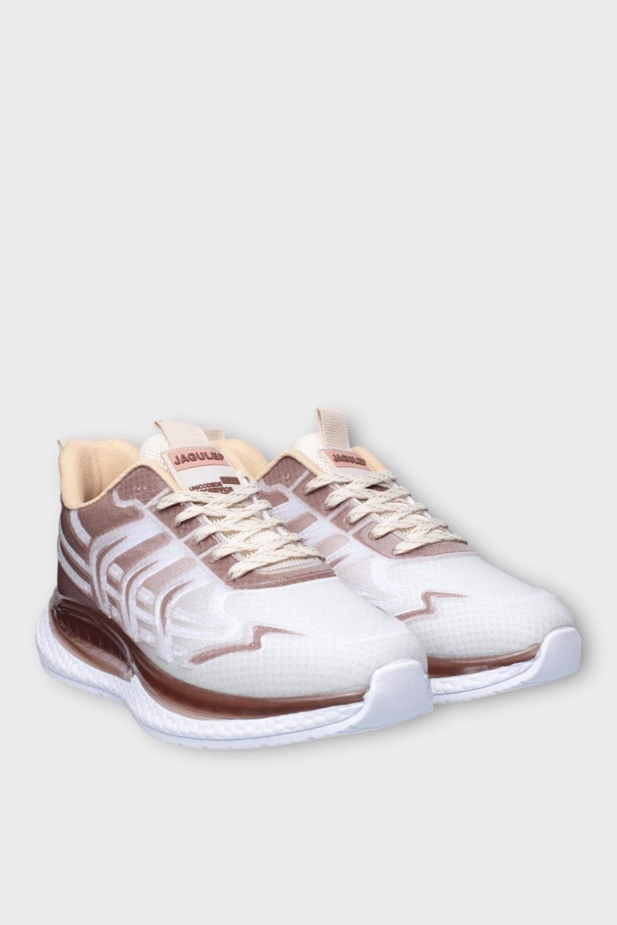 Erkek Günlük Koşu Yürüyüş Spor Ayakkabı KAHVERENGİ - BEJ - Görsel 4