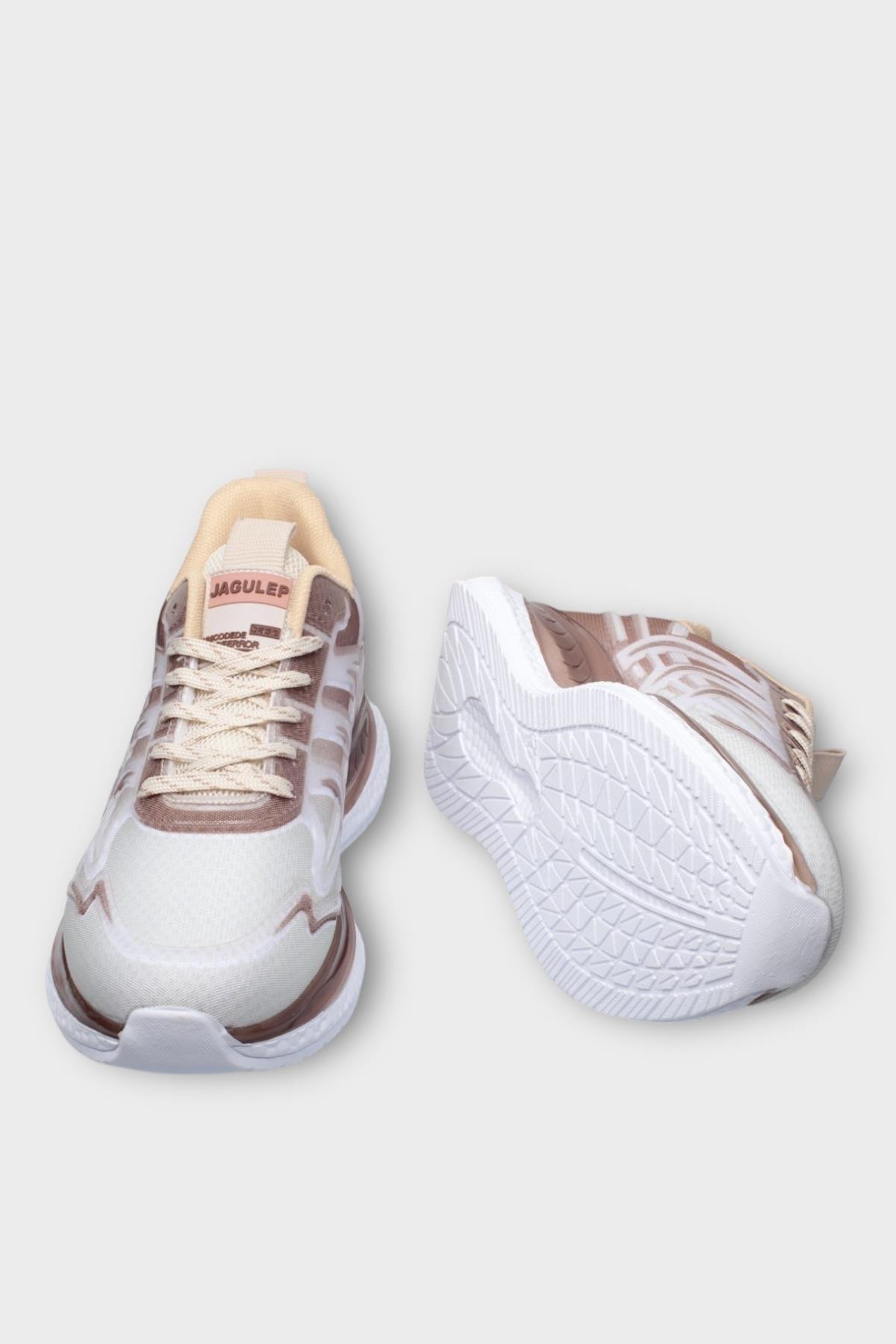 Erkek Günlük Koşu Yürüyüş Spor Ayakkabı KAHVERENGİ - BEJ - Görsel 6