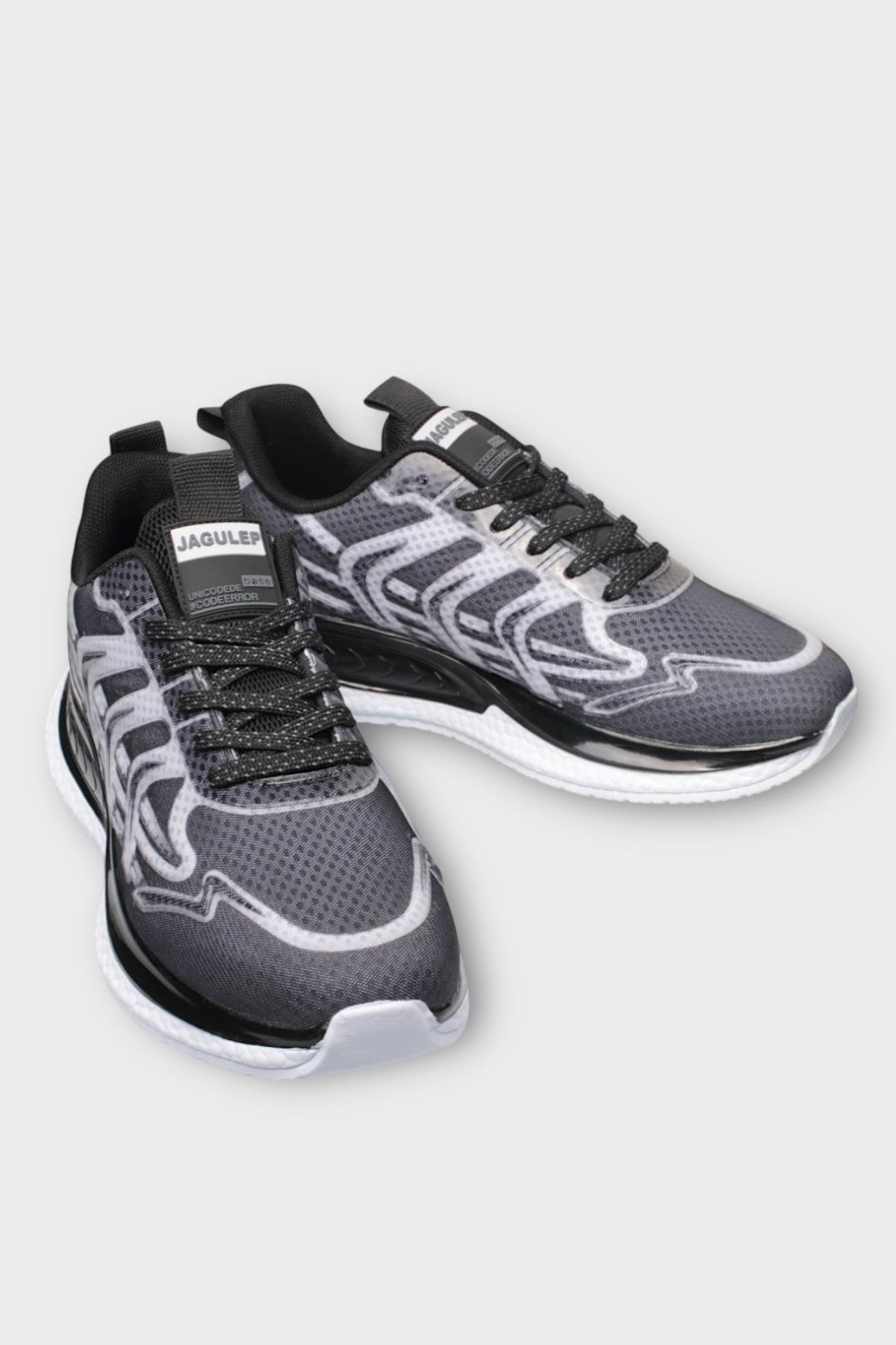 Erkek Günlük Koşu Yürüyüş Spor Ayakkabı SİYAH - Görsel 3