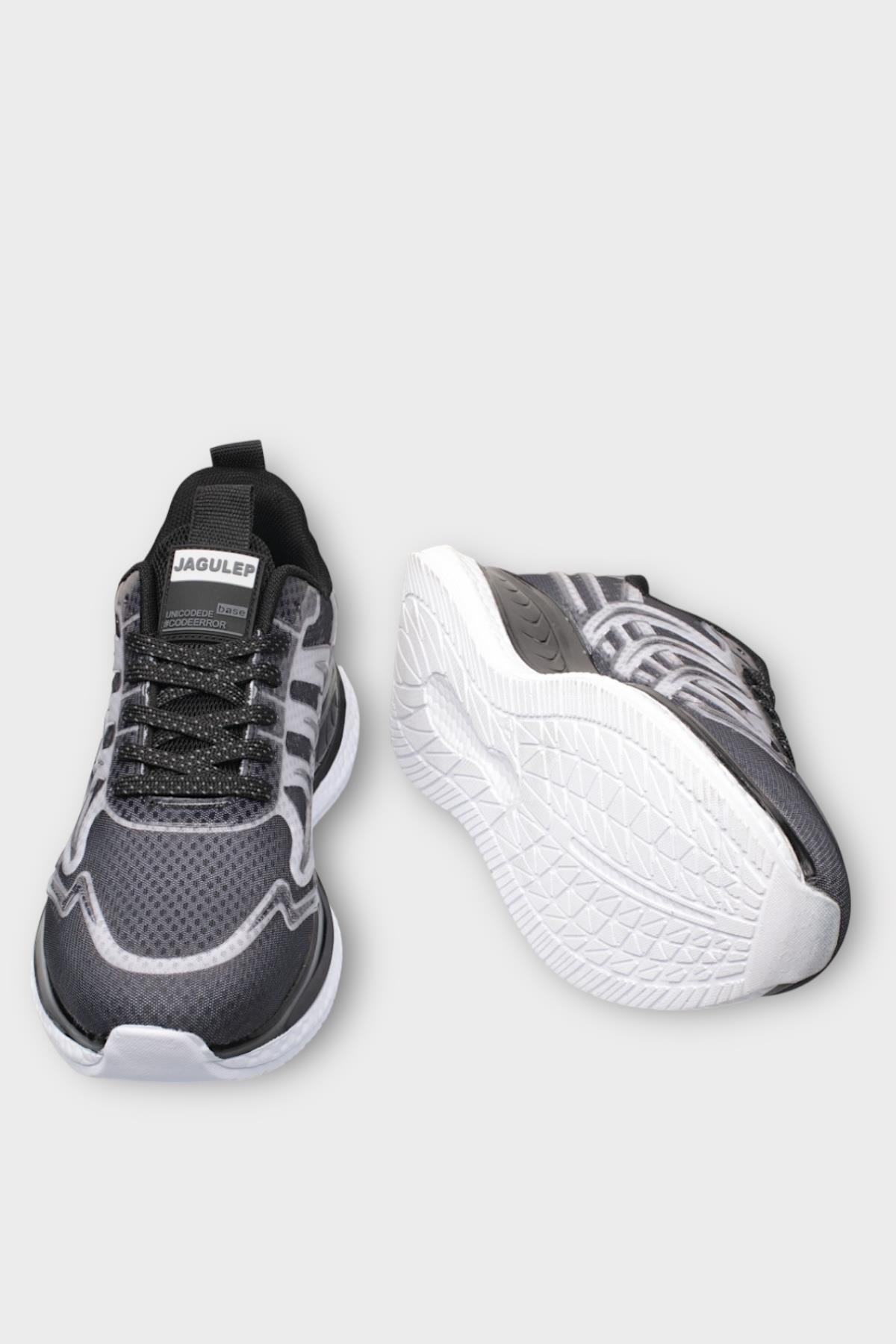 Erkek Günlük Koşu Yürüyüş Spor Ayakkabı SİYAH - Görsel 6