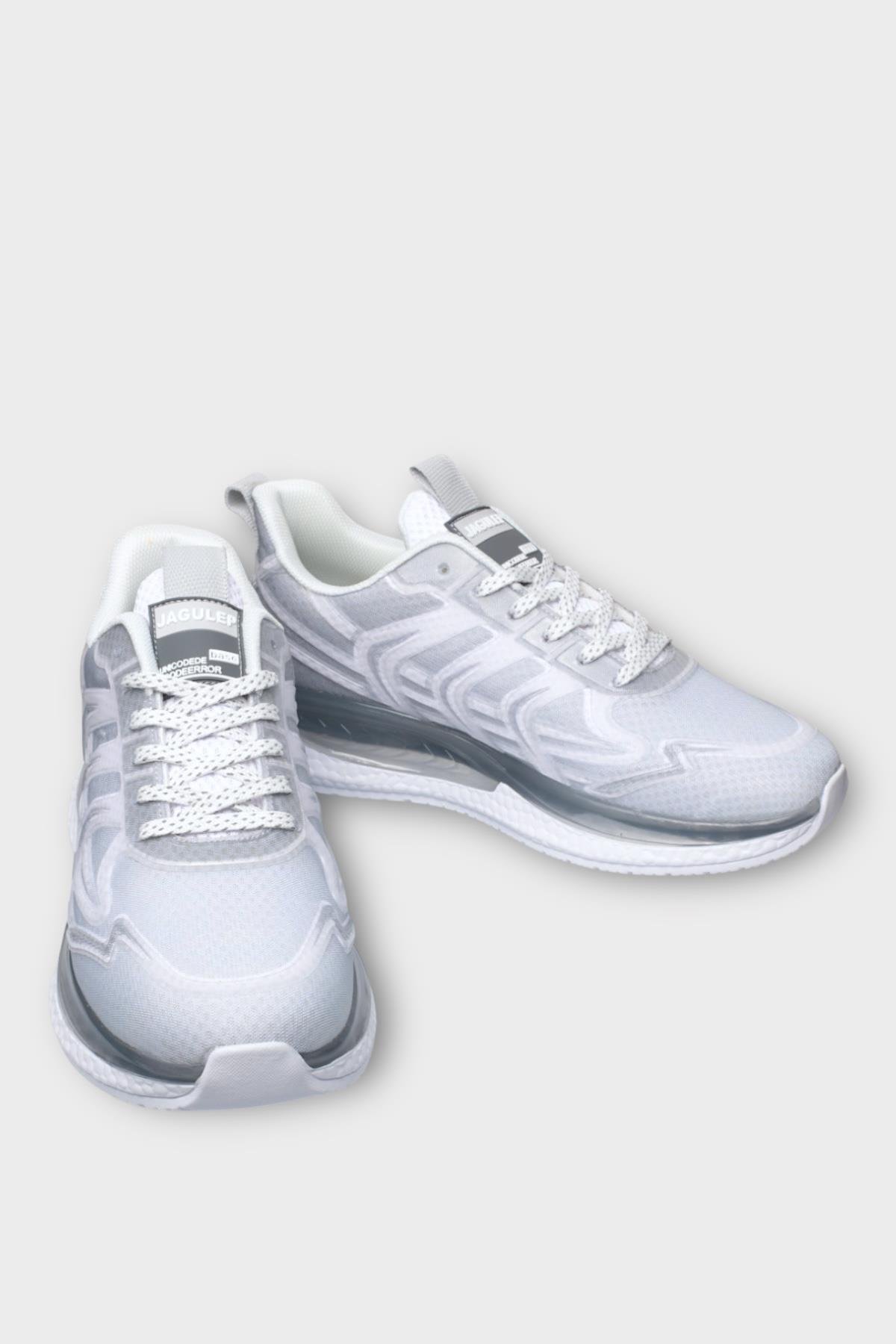 Erkek Günlük Koşu Yürüyüş Spor Ayakkabı GRİ - BEYAZ - Görsel 3