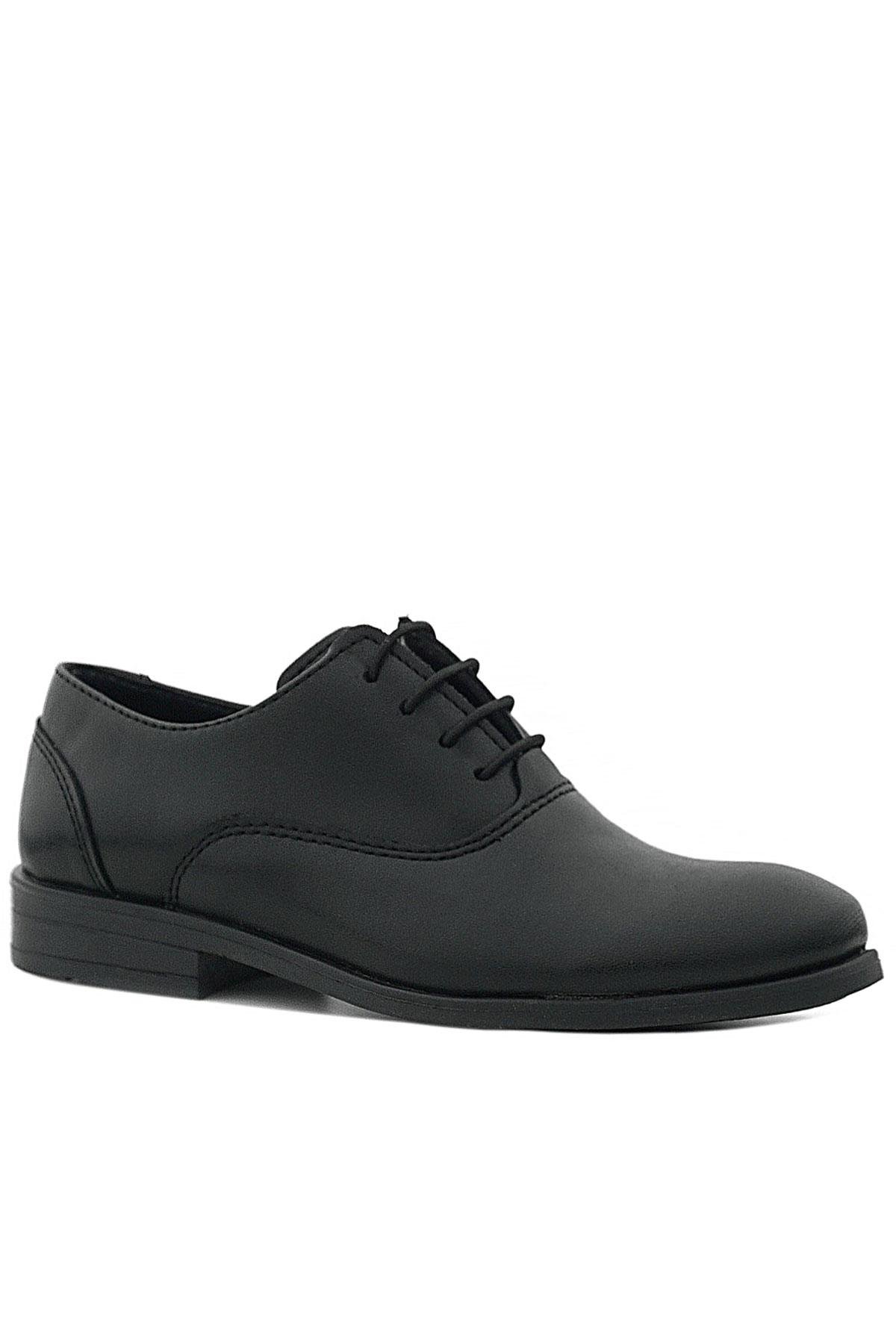 Smokin Siyah Mat Bağcıklı Çocuk Klasik Ayakkabısı - Görsel 3