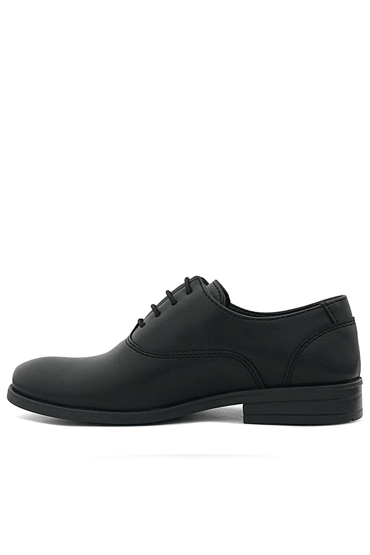 Smokin Siyah Mat Bağcıklı Çocuk Klasik Ayakkabısı - Görsel 6