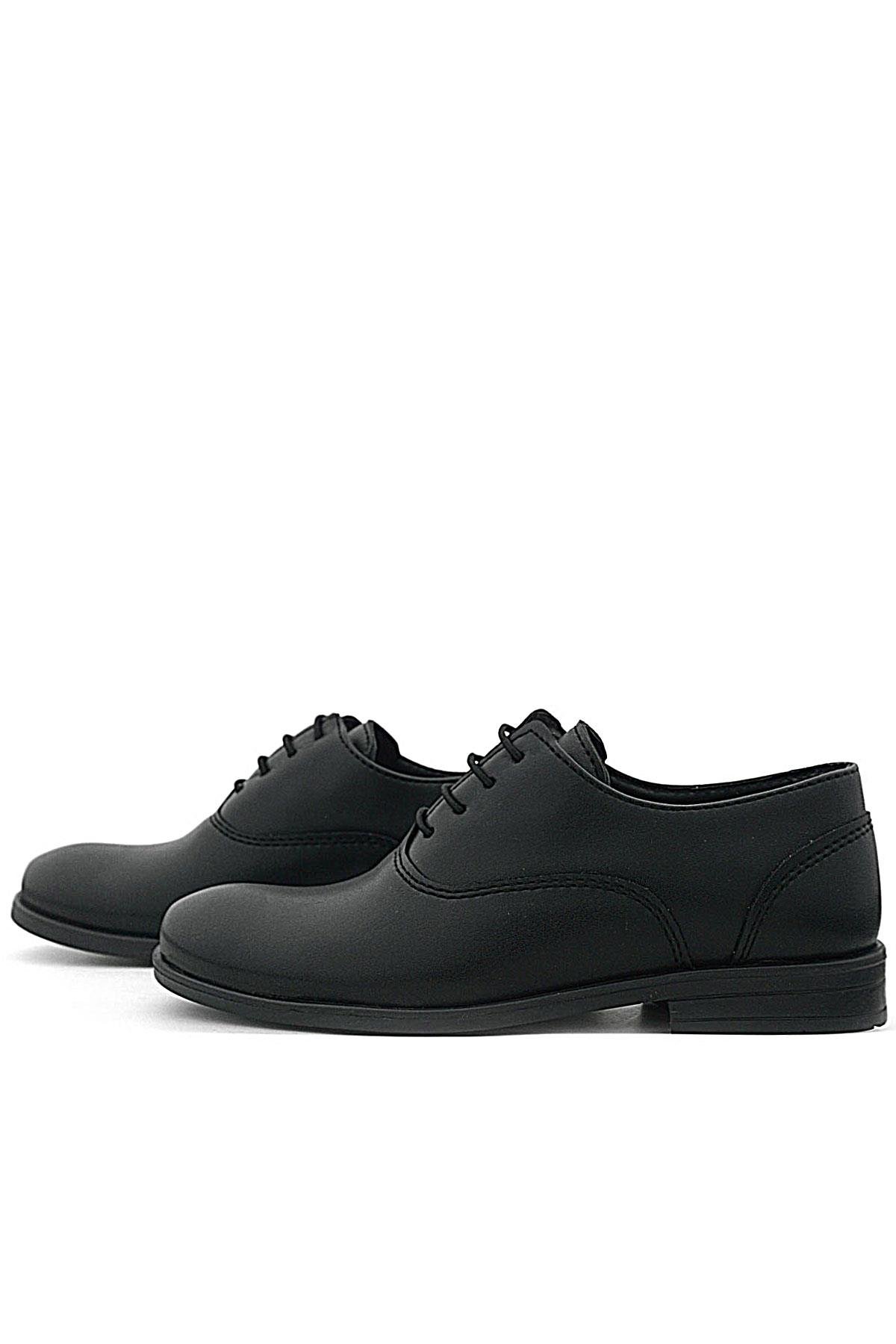 Smokin Siyah Mat Bağcıklı Çocuk Klasik Ayakkabısı - Görsel 7