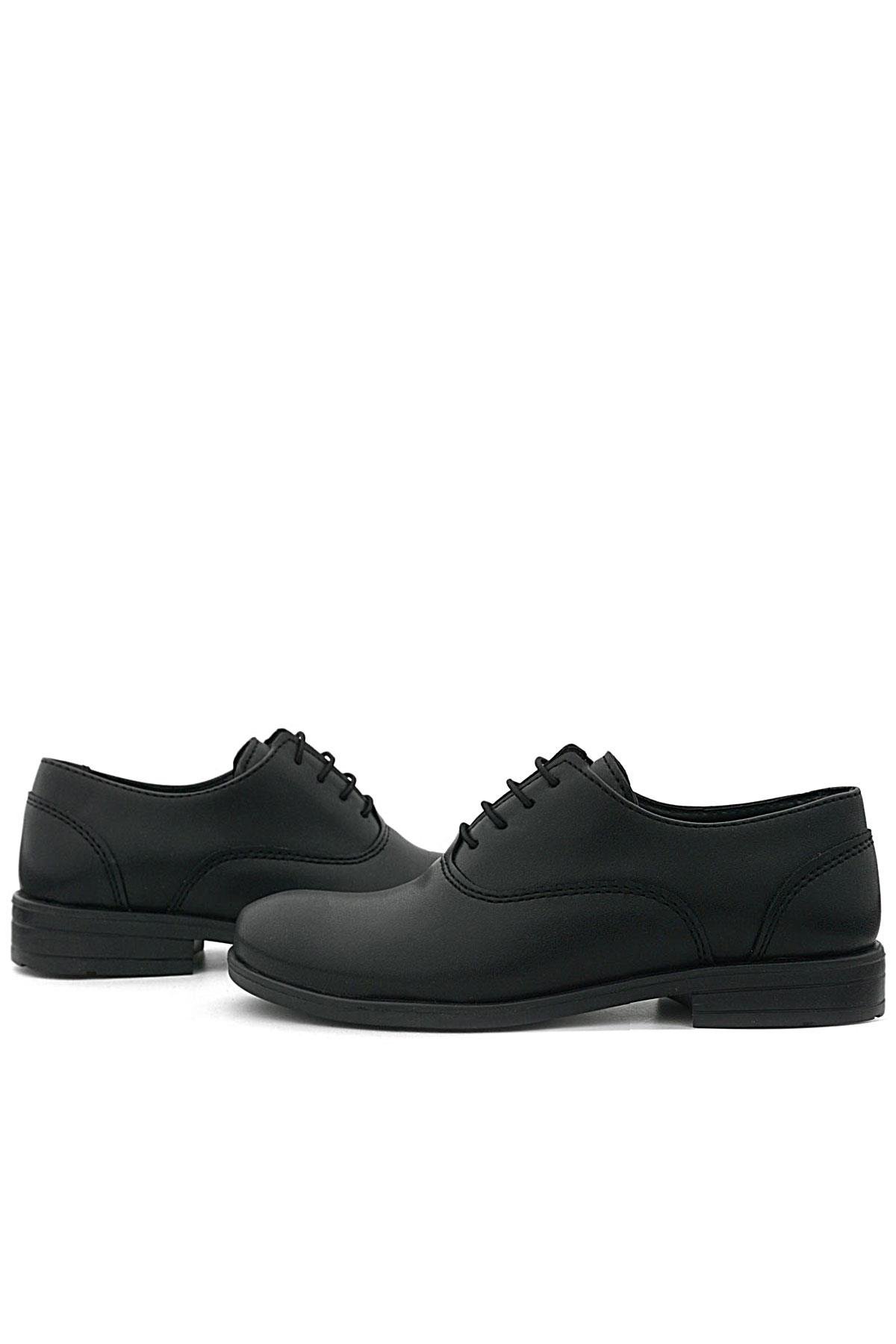 Smokin Siyah Mat Bağcıklı Çocuk Klasik Ayakkabısı - Görsel 9