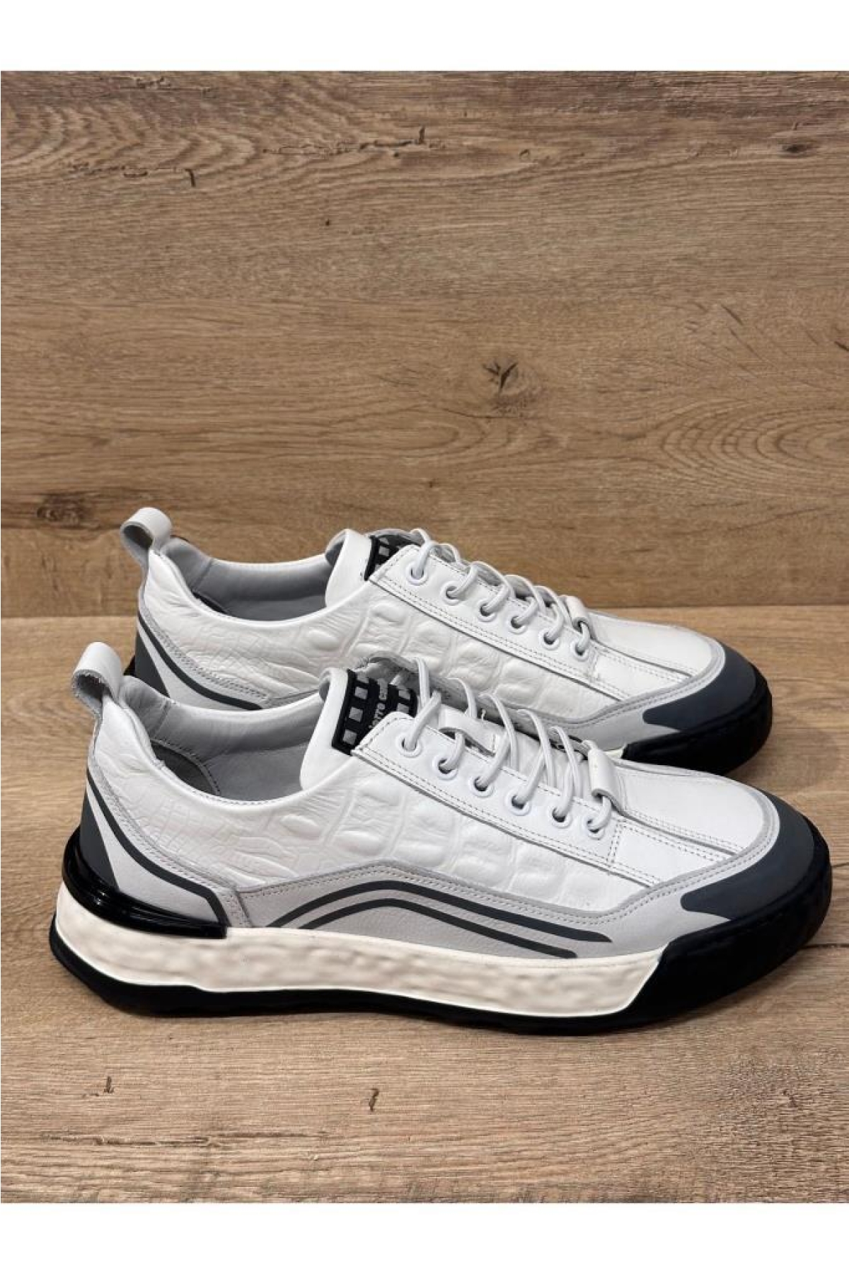 Lastik Bağcıklı Hazır Taban Hakiki Deri Casual Ayakkabı - Görsel 3