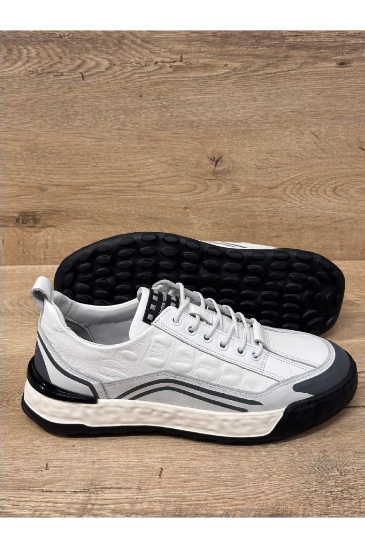 Lastik Bağcıklı Hazır Taban Hakiki Deri Casual Ayakkabı - Görsel 5