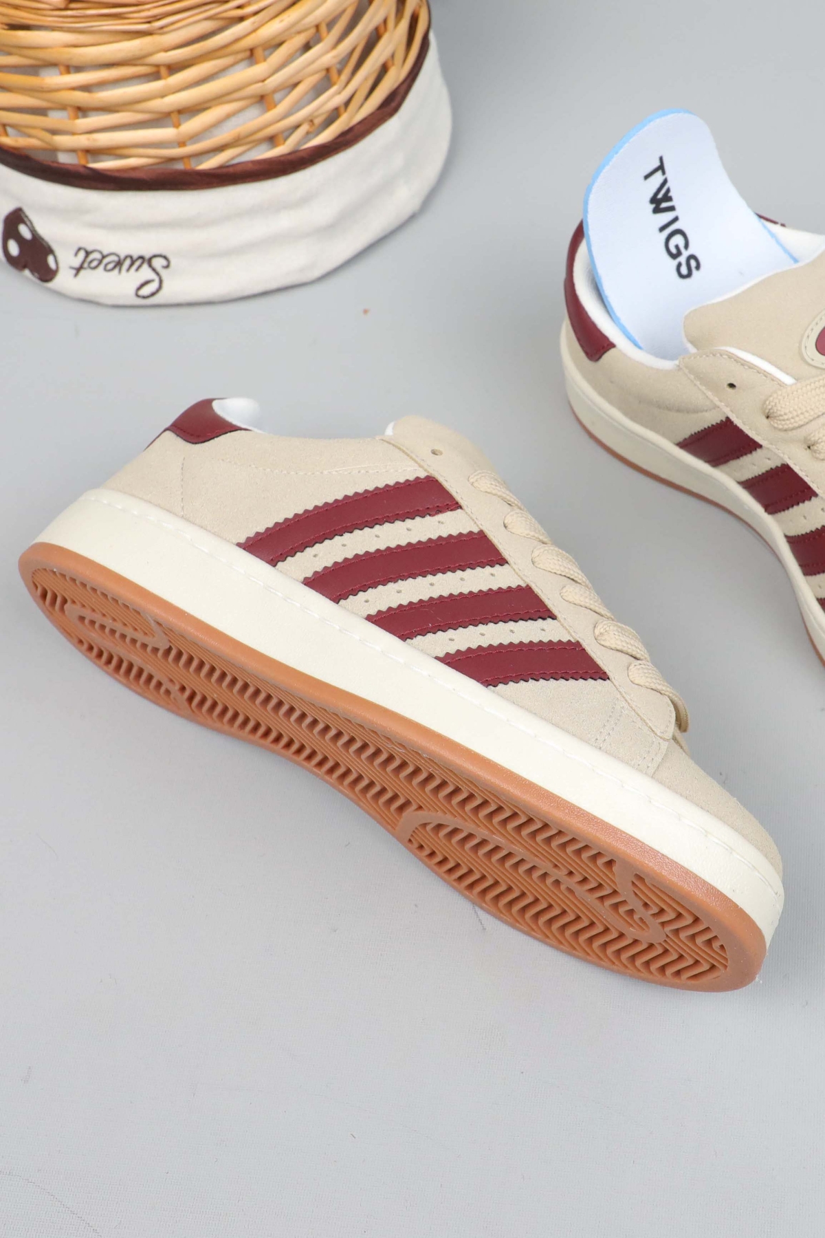 Spor Sneaker Ayakkabı Kum Bordo - Görsel 6