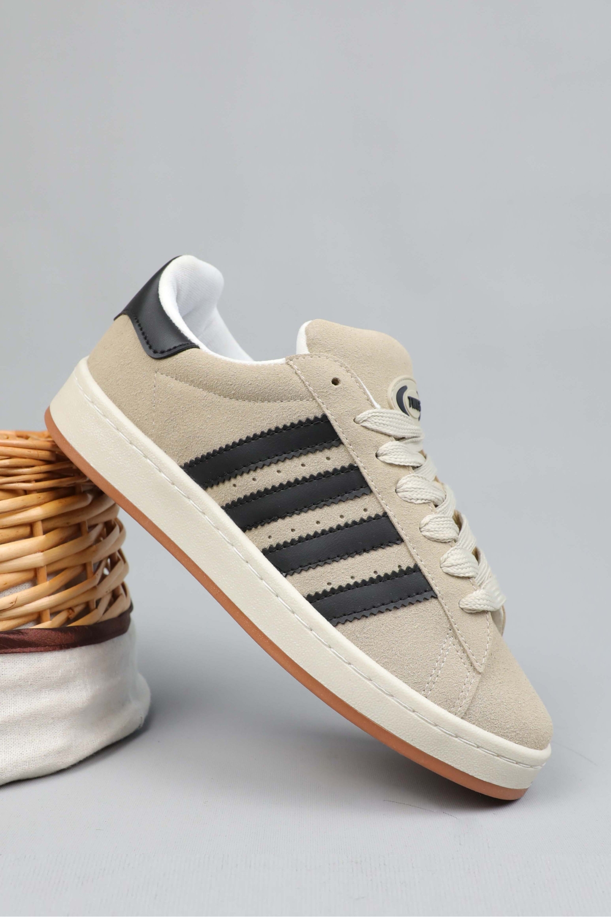 Spor Sneaker Ayakkabı Kum Siyah - Görsel 3